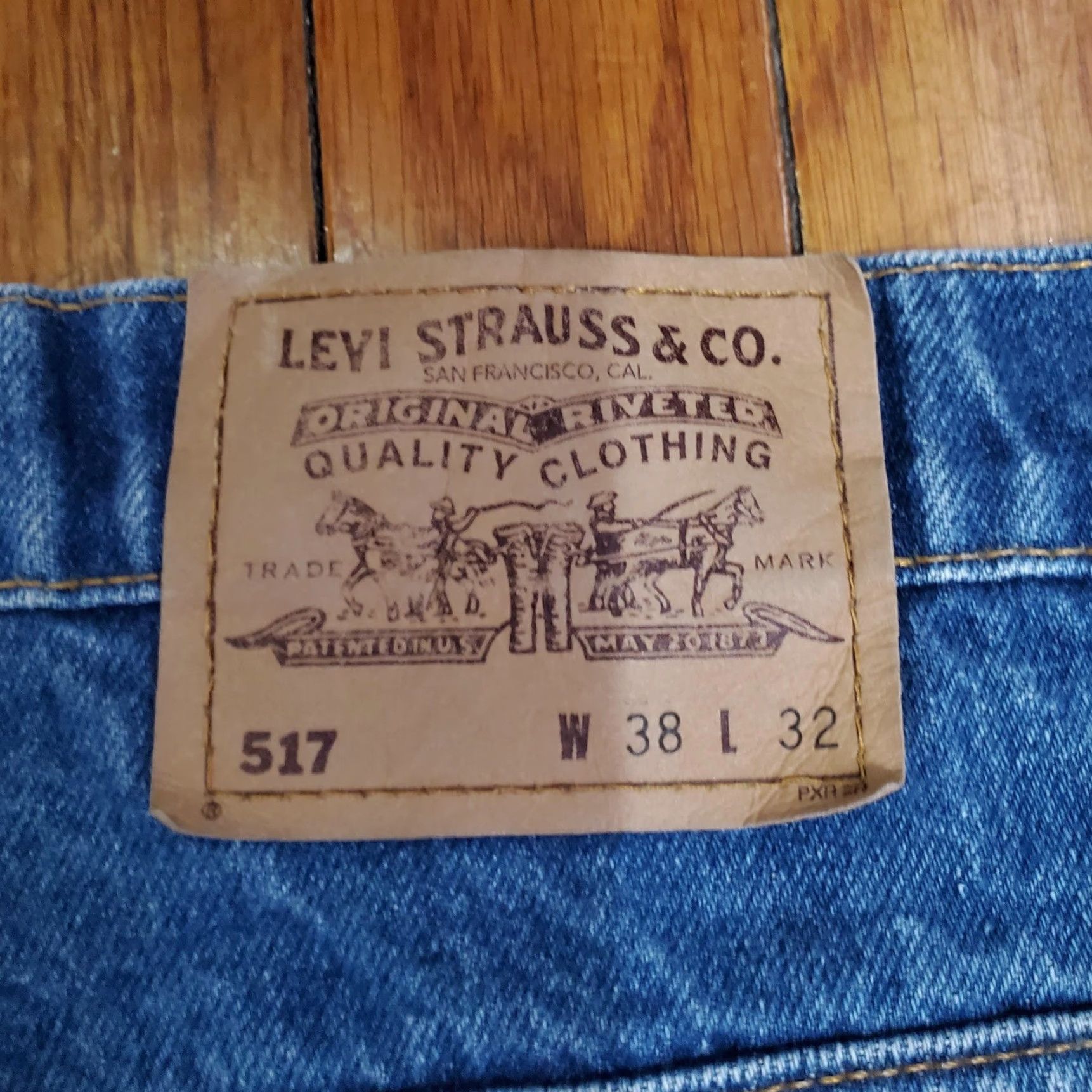 Levi's VINTAGE Levi's 517 Jeans Mens 38x29 Blue Bootcut Slim Fit Orange Tab Denim 80s Size US 38 / EU 54 - 5 Thumbnail