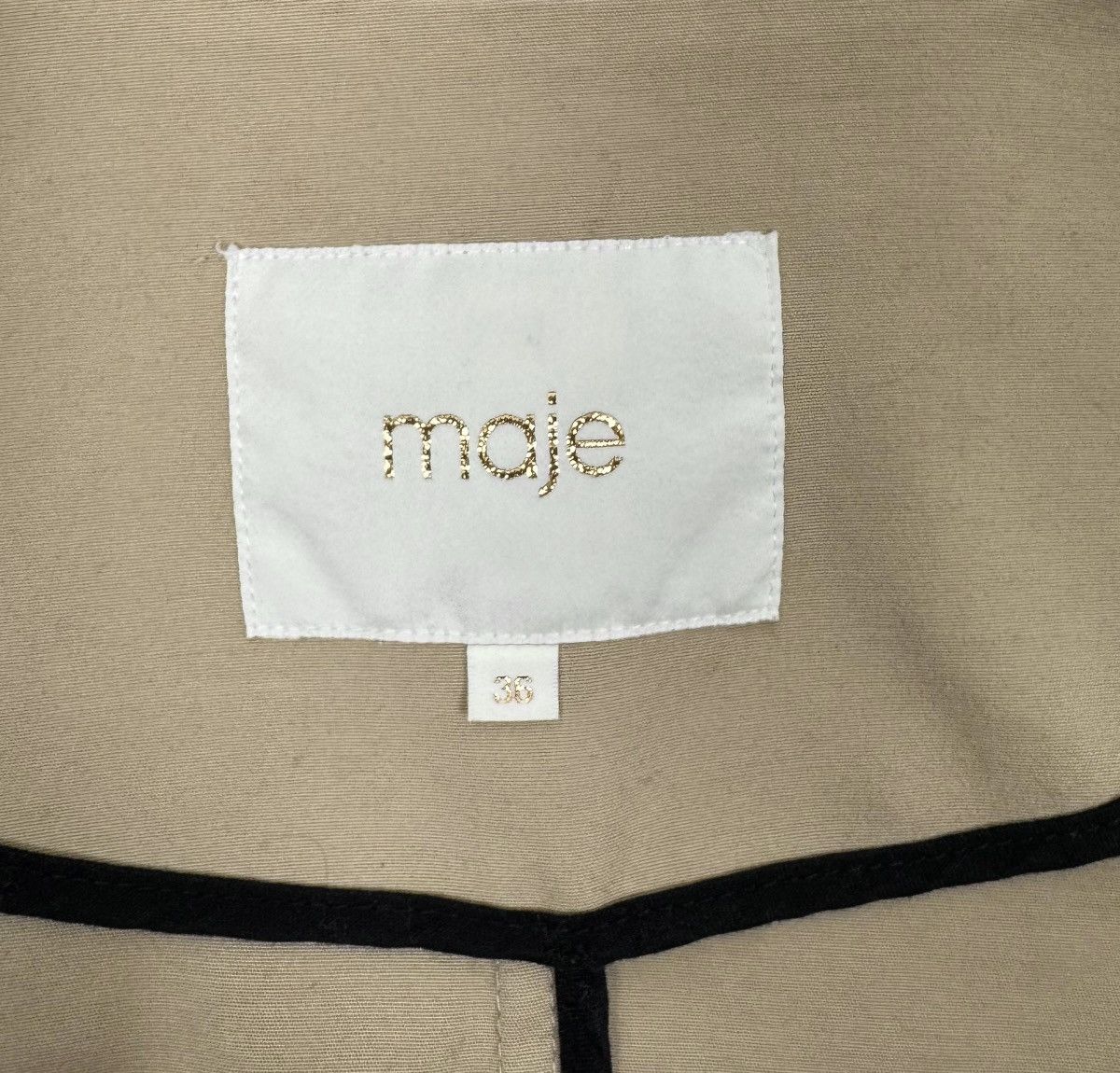 Maje Maje E19Garcon Oversized Beige Trench Coat Cotton size 36 Size XS / US 0-2 / IT 36-38 - 12 Thumbnail