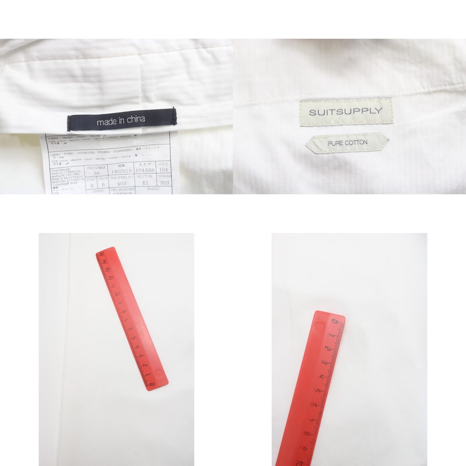 Suitsupply Suitsupply Porto Trousers Men's UK 36 Pure Cotton Chino Zip Fly White Tapered Size US 36 / EU 52 - 8 Thumbnail