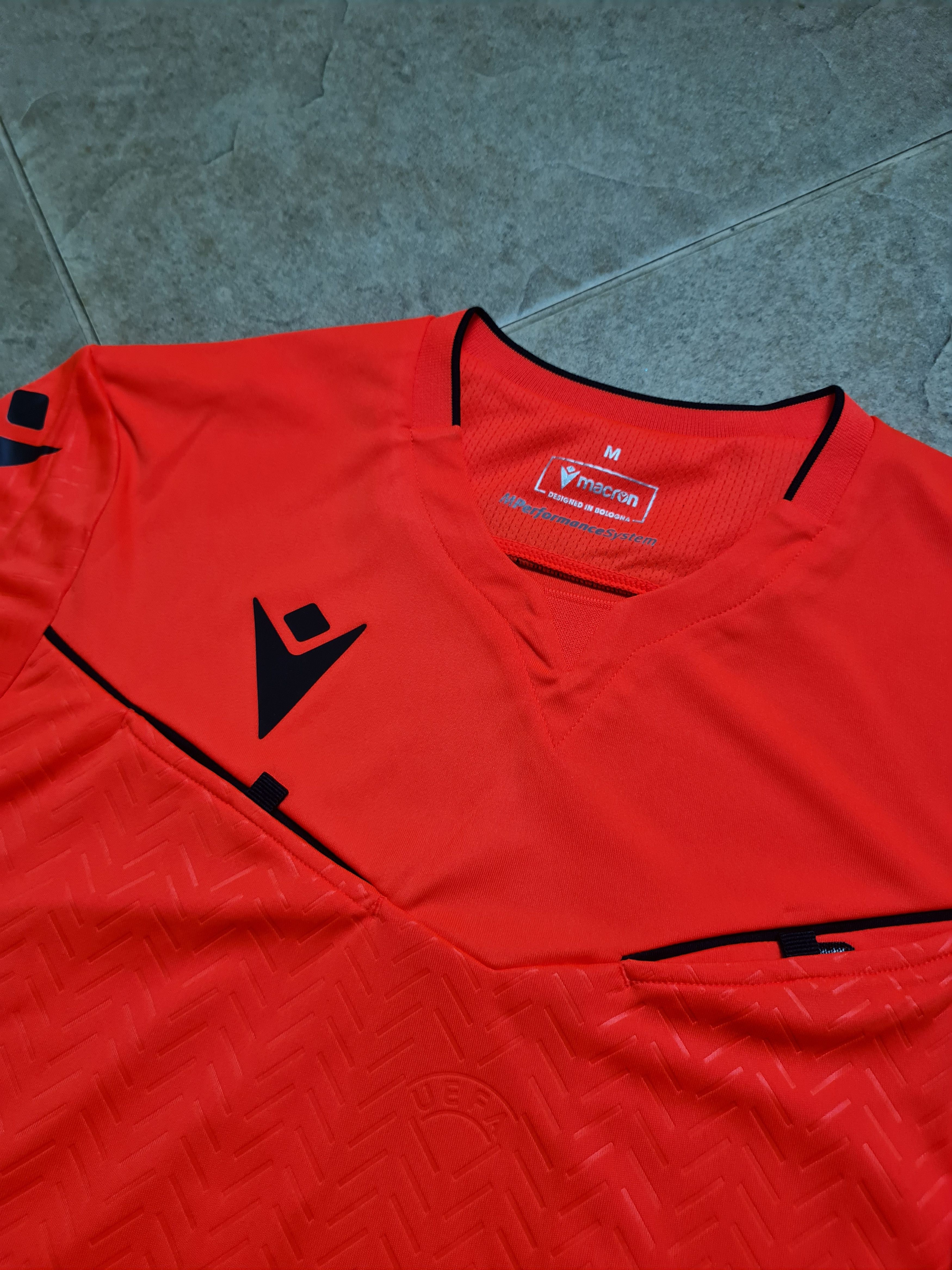 Macron Macron UEFA EURO 2024 Referee Shirt Neon Red Ponnet Eco Size US M / EU 48-50 / 2 - 18 Thumbnail