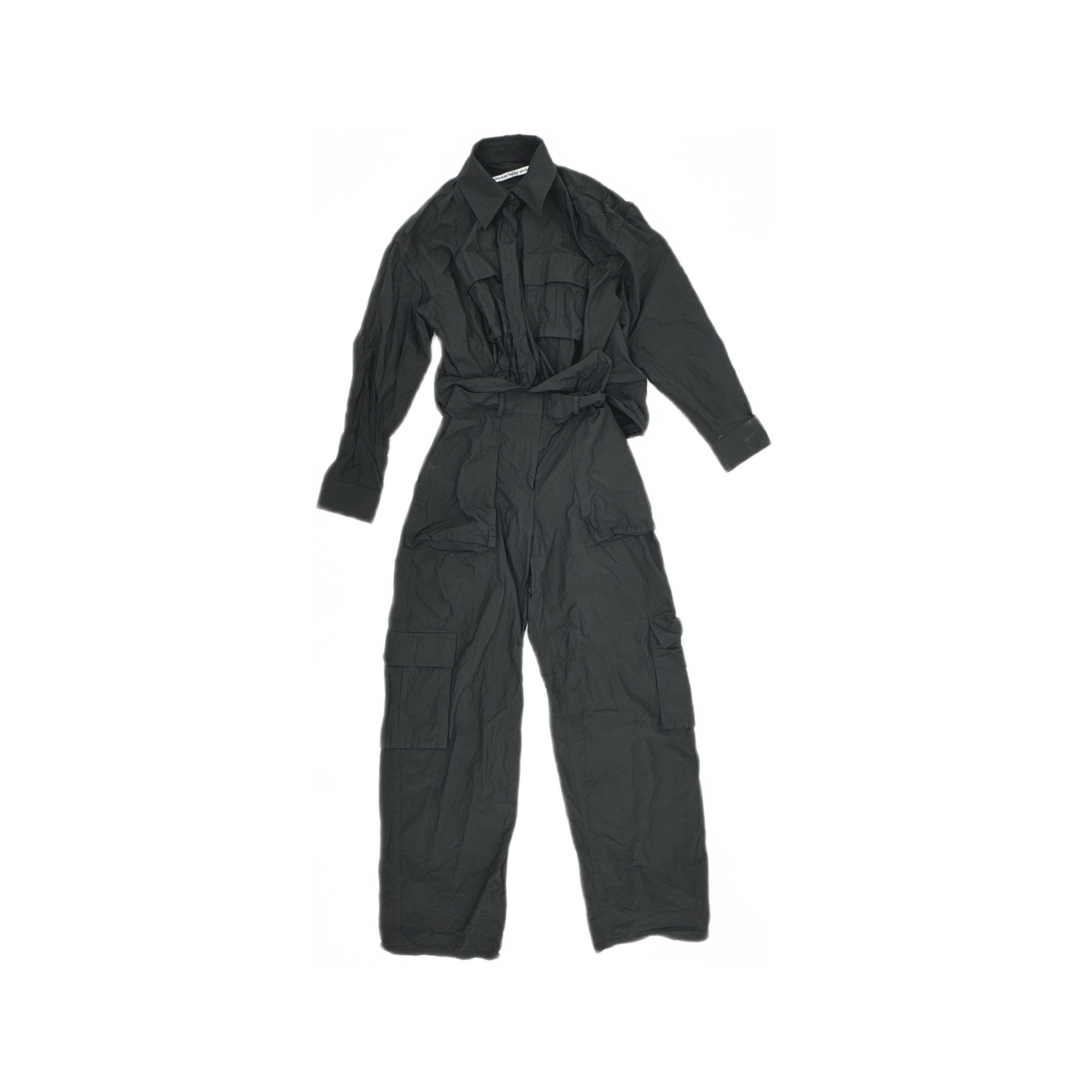 Alexander Wang Alexander Wang Black Cotton Blend Jumpsuit Size 0 Size 25" / US 0 / IT 36 - 1 Thumbnail