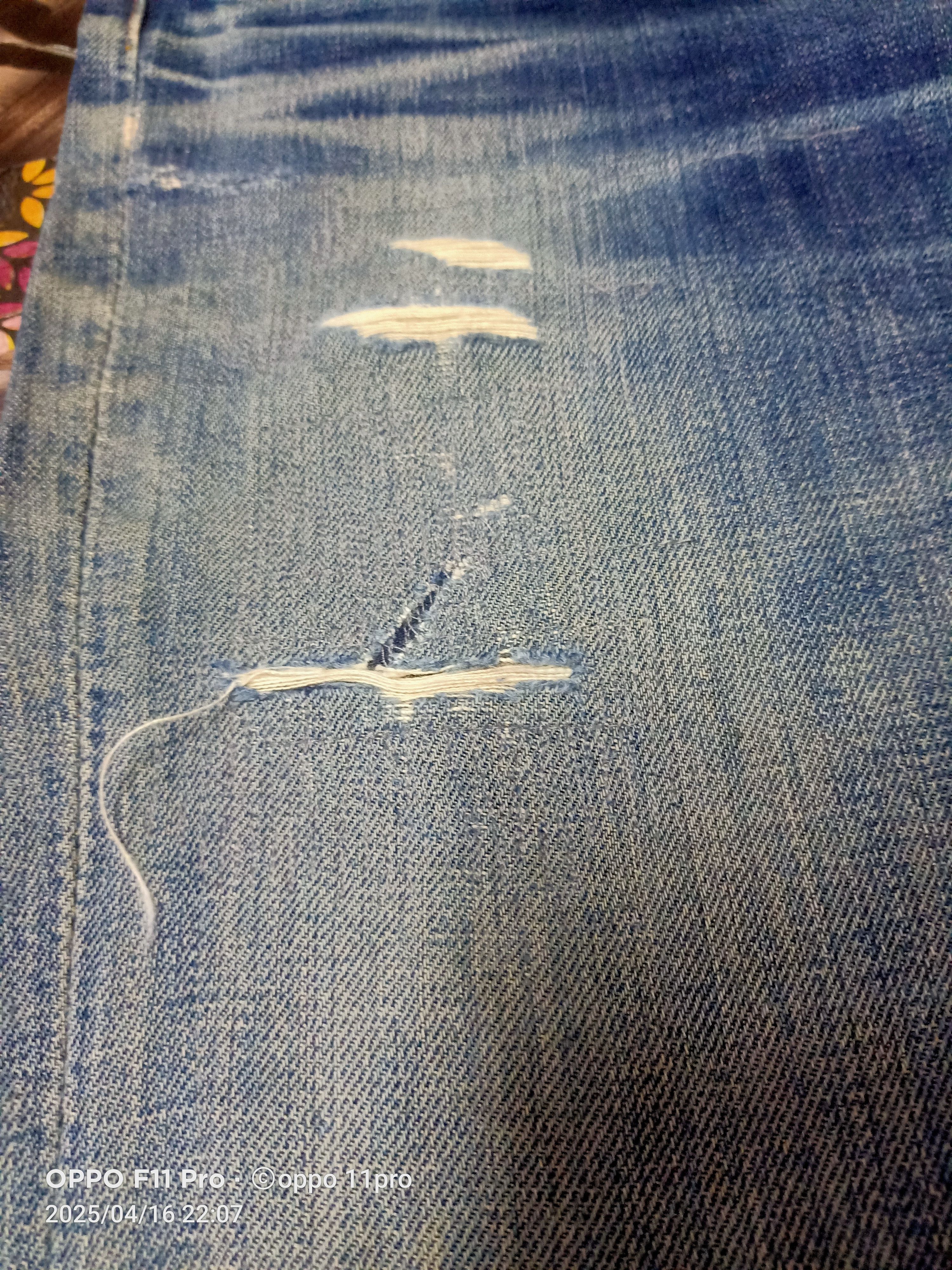 If Six Was Nine Levis Vtg LVC 517 Big E Non Selvedge Distressdenim Size US 28 / EU 44 - 6 Thumbnail