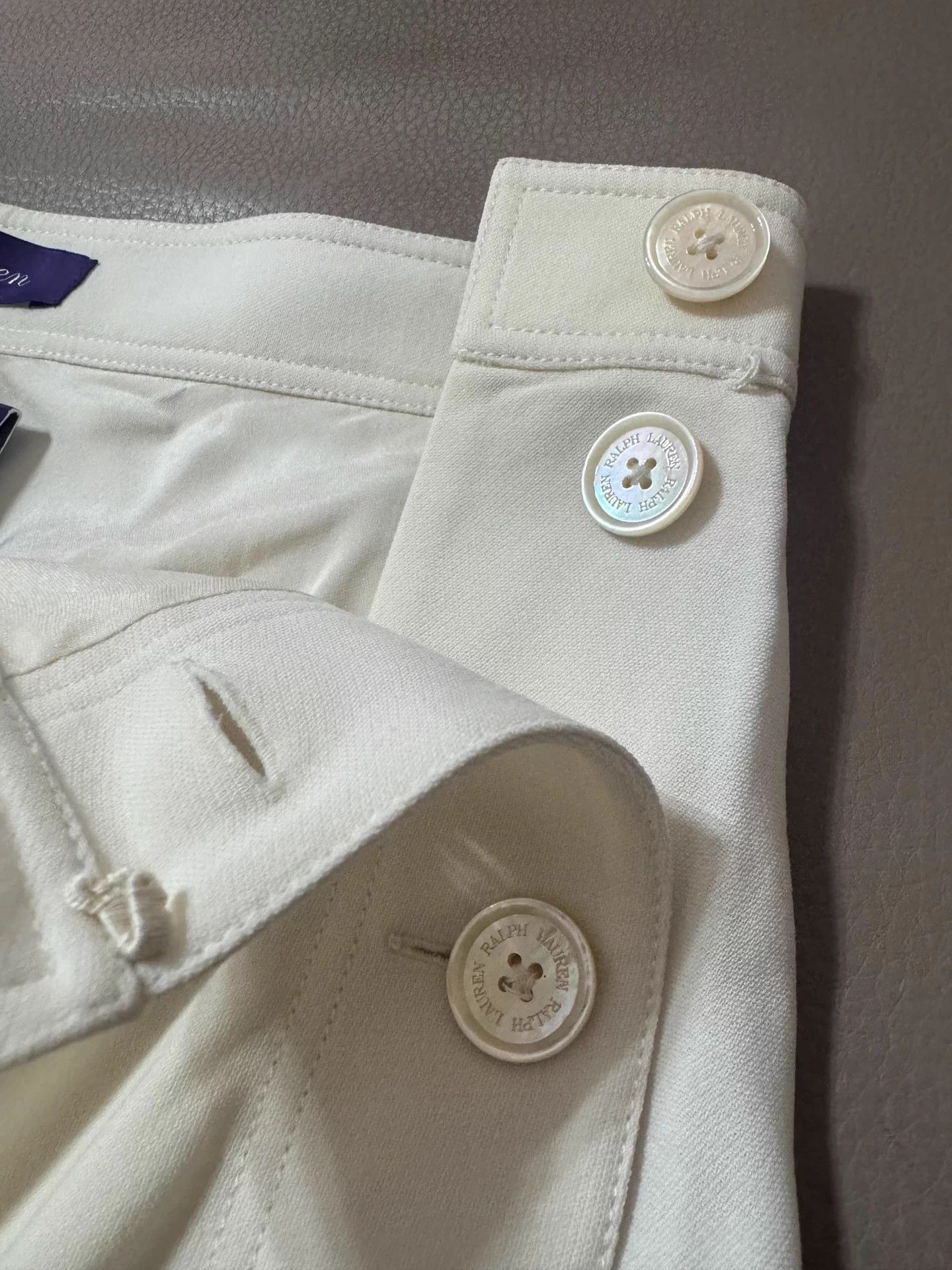Polo Ralph Lauren Ralph Lauren Purple Label Cream Wool Crepe Skirt 4 NWT Size 28" / US 6 / IT 42 - 6 Thumbnail