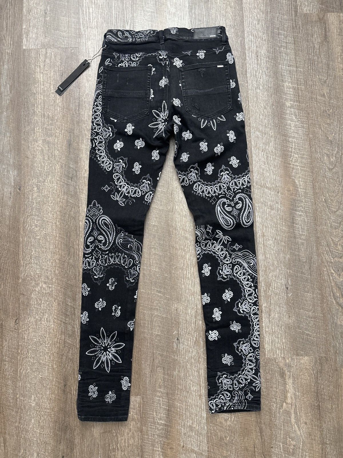 Amiri Flocked Bandana Jean Size US 34 / EU 50 - 2 Thumbnail