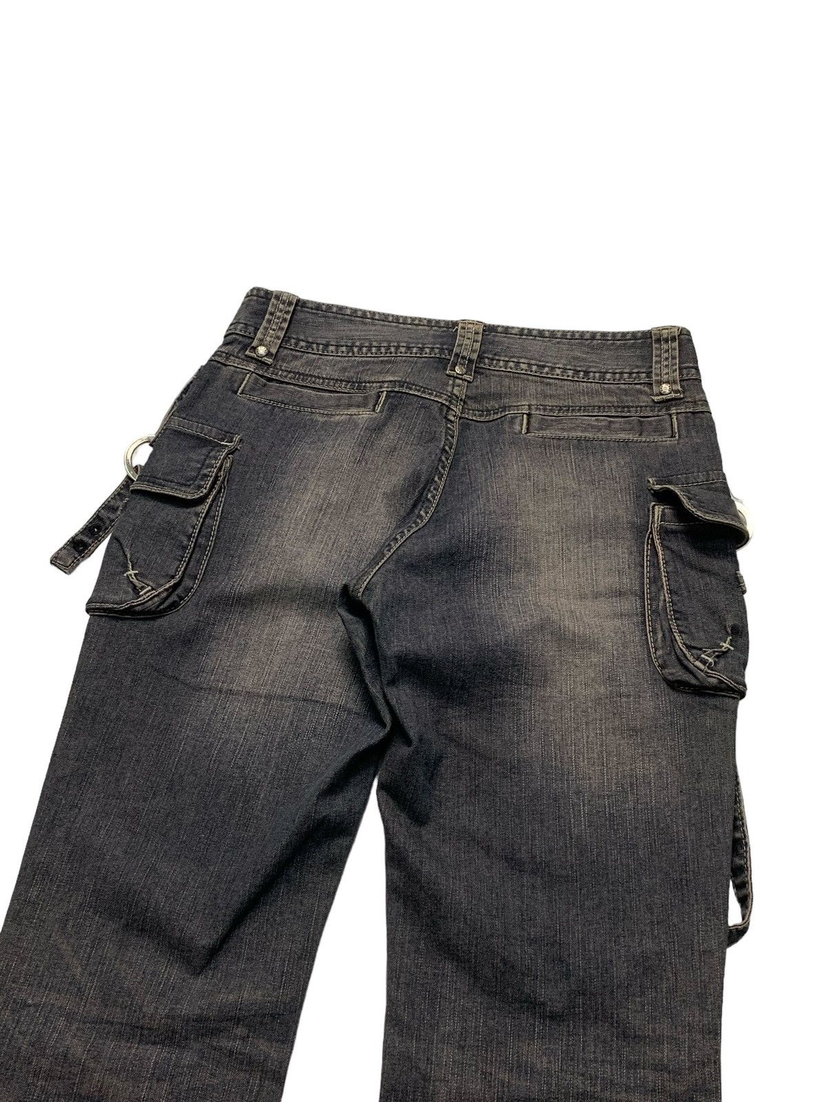 If Six Was Nine Albachez Flare Muddy Multipocket Chain Y2K Punk Size US 27 - 7 Thumbnail