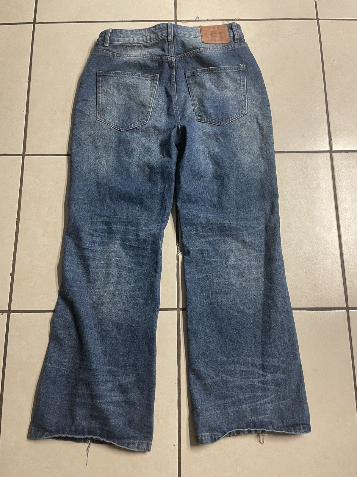 Japanese Brand Vintage Y2K Flared Denim Jeans Size US 31 - 2 Thumbnail