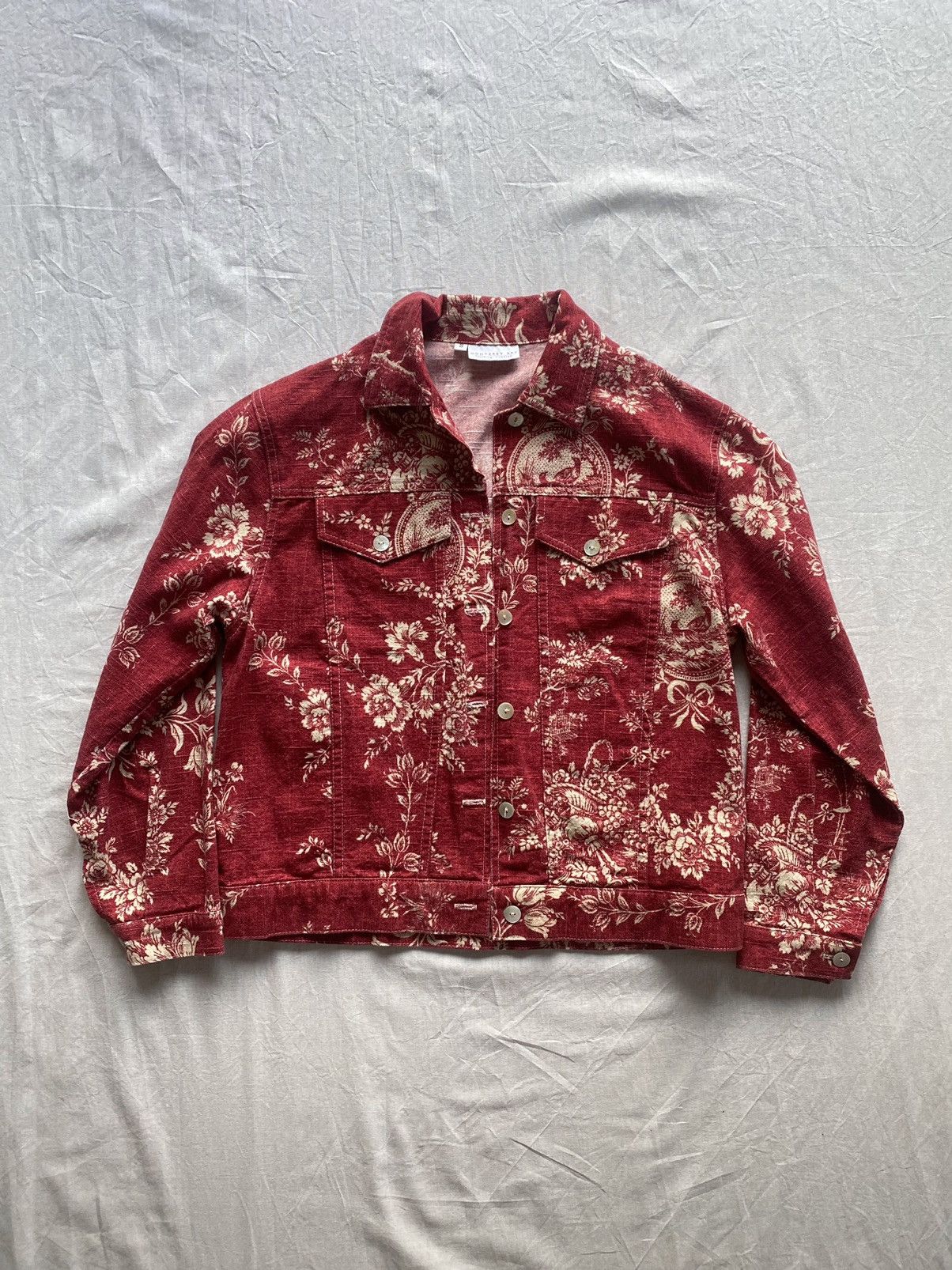 Vintage Vintage floral print button up jacket Size S / US 4 / IT 40 - 1 Thumbnail