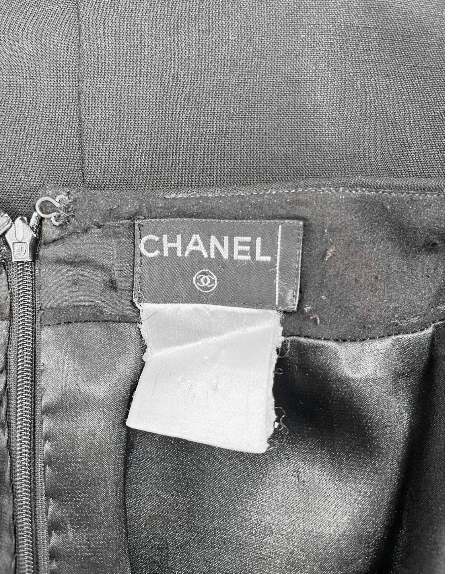 Chanel by Karl Lagerfield S/S 2003 Black Midi Skirt Size 27" / US 4 / IT 40 - 8 Thumbnail