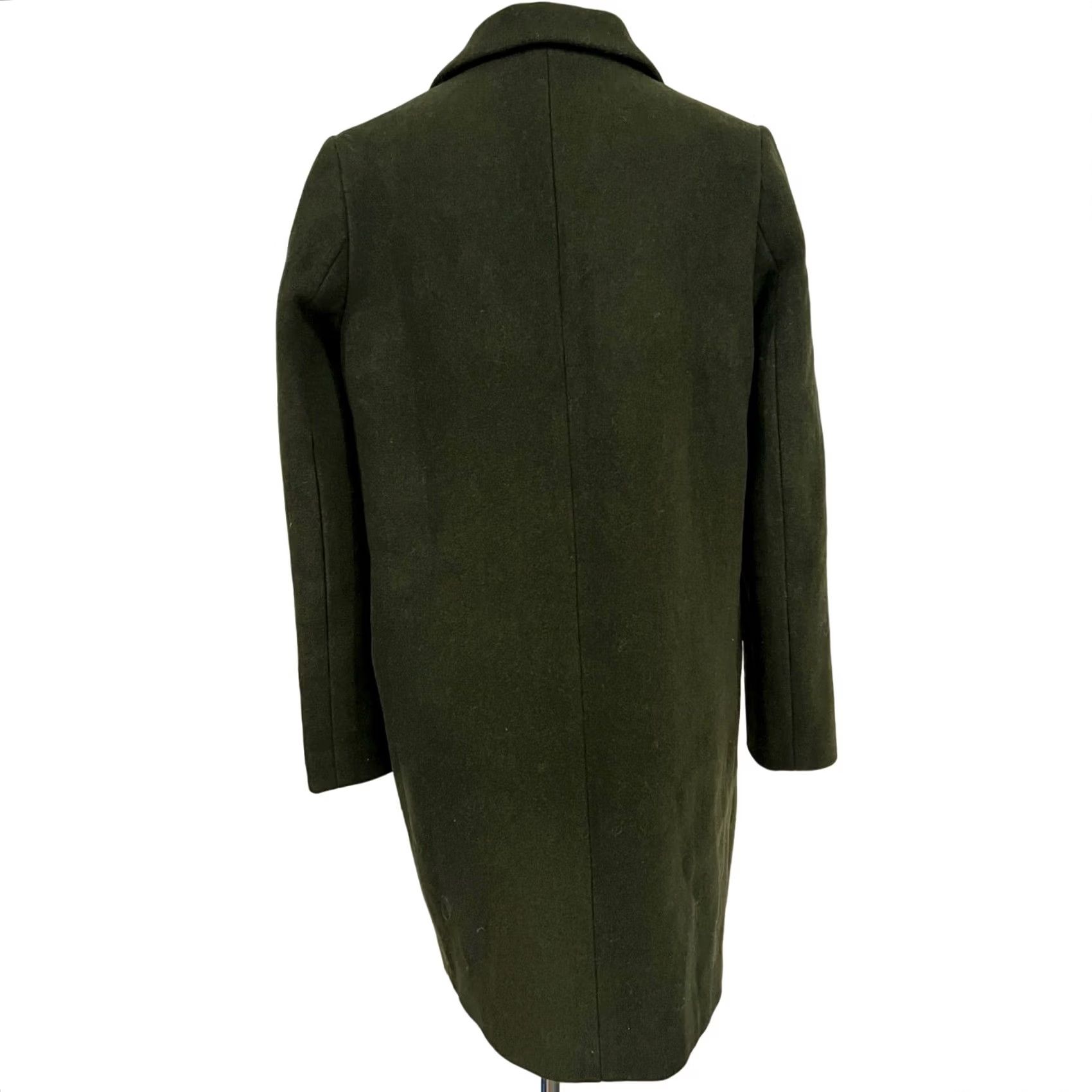 Vintage VINTAGE Sly Coat Overcoat Women Wool Olive Green Hidden Snap Buttons Pockets Sz 2 Ladies Womens Wool Coat Size XS / US 0-2 / IT 36-38 - 7 Thumbnail