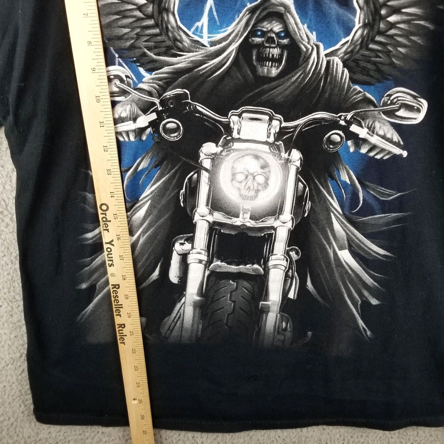 Harley Davidson Vintage Motorcycle Shirt Men Large Angel Of Death Skull Bike Harley Davidson Size US L / EU 52-54 / 3 - 3 Thumbnail