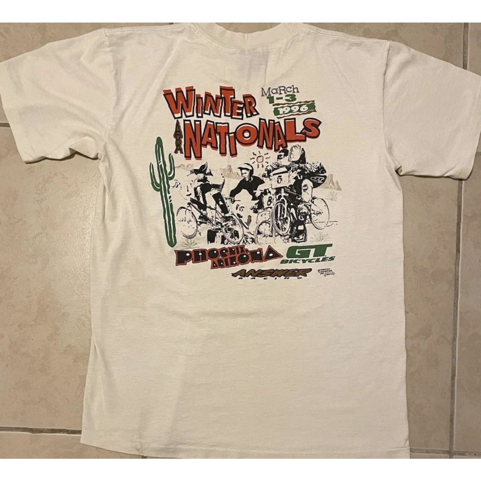 Vintage VINTAGE 90s BMX Winter Nationals Faded Shirt S Phoenix GT Bikes Answer Racing Grunge Size US S / EU 44-46 / 1 - 2 Thumbnail