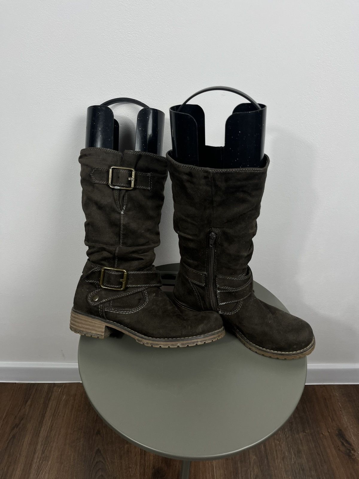 Other Graceland Women Brown Biker Mid Calf Boots Buckle Zip EU 38 Size US 7 / IT 37 - 1 Thumbnail
