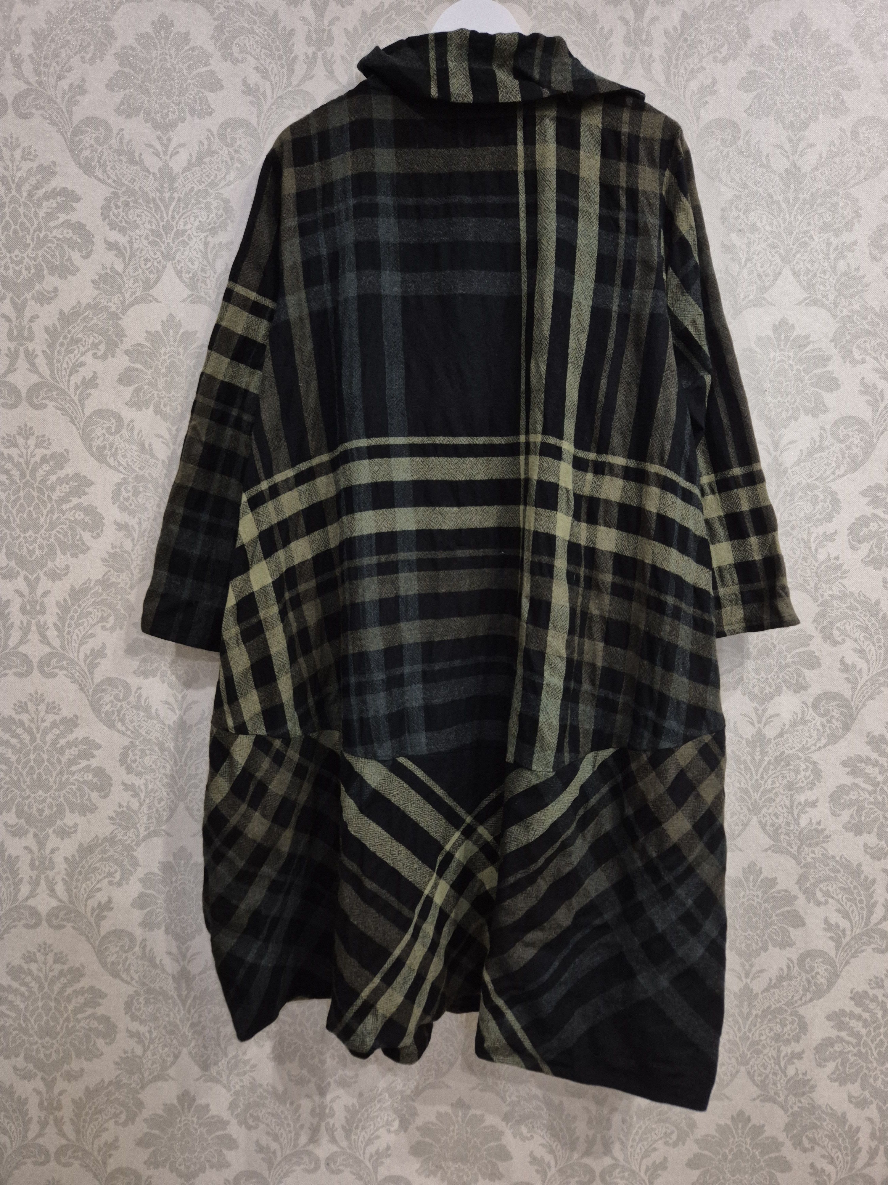Japanese Brand Ji U Sensounico Matsuo International 100% Wool Plaid Dress Size M / US 6-8 / IT 42-44 - 2 Thumbnail