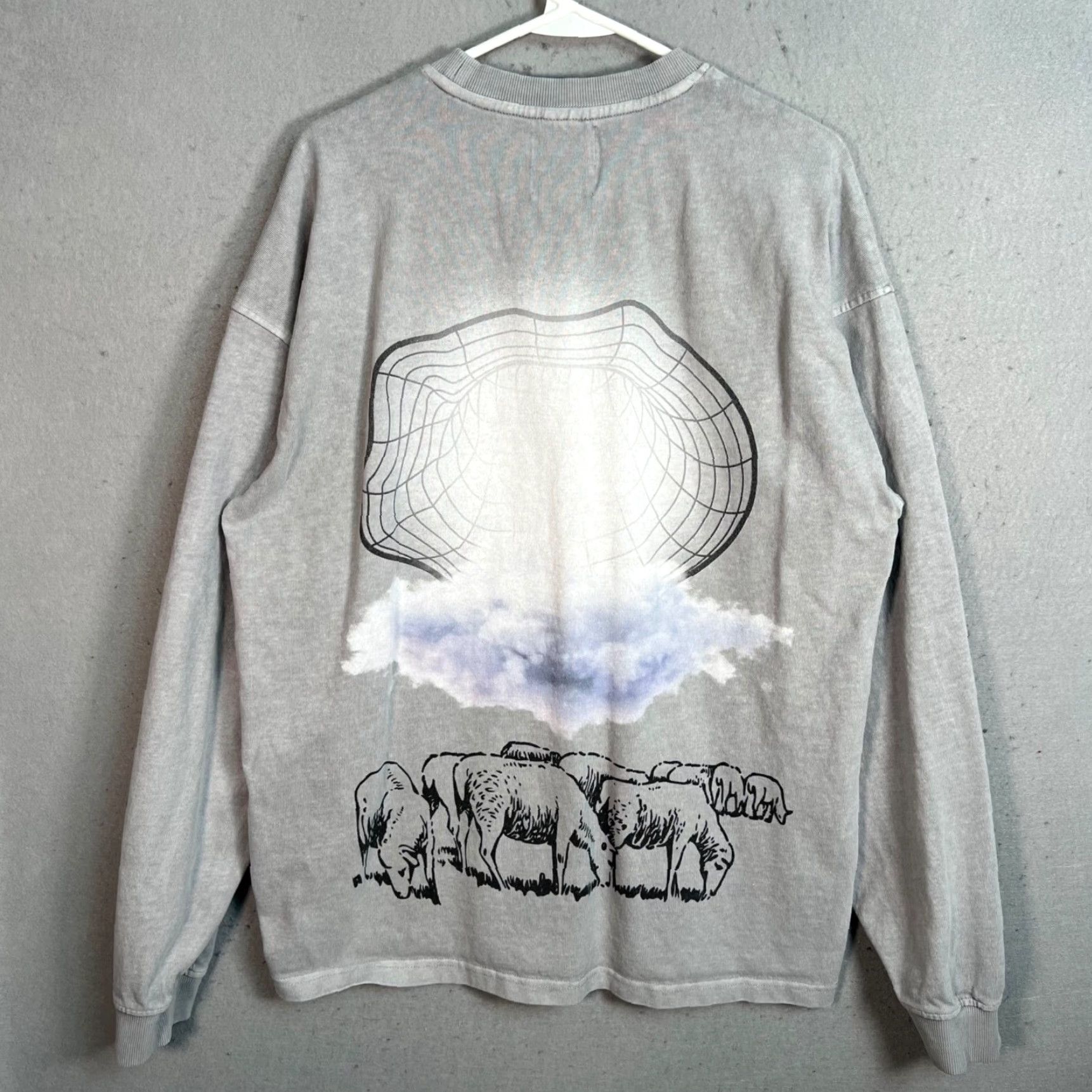 Vintage VINTAGE Glim Graphic T-Shirt Long Sleeve Crewneck Gray Adult Large Mens Size US L / EU 52-54 / 3 - 2 Thumbnail