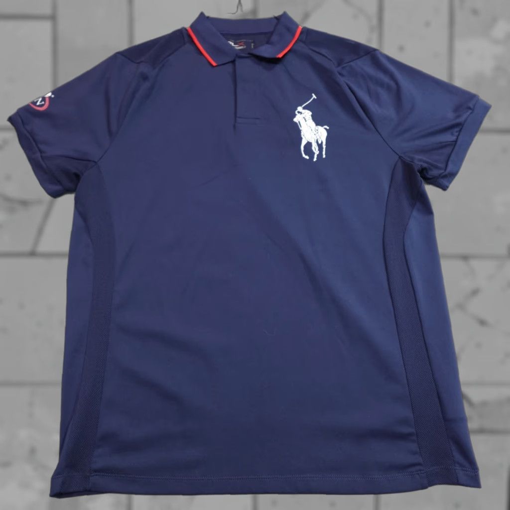 RLX Ralph Lauren VINTAGE RLX Ralph Lauren Polo Shirt Mens Large Blue 2006 US Open Short Sleeve Crew Neck Graphic Print Size US L / EU 52-54 / 3 - 1 Thumbnail