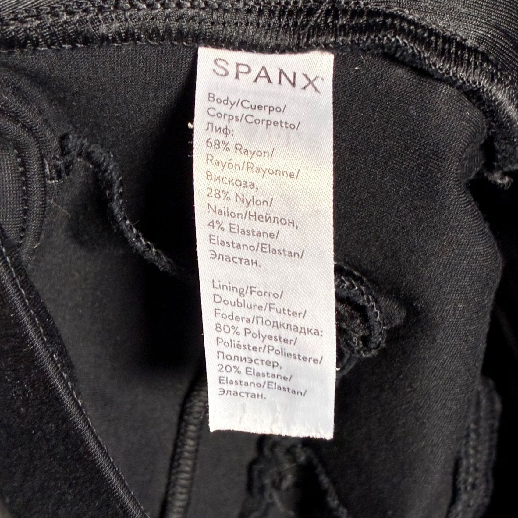 Spanx SPANX Black Ponte Knit Pull On Cropped Ankle Pants Women's M Slim Pull On Flat Front Size 32" / US 10 / IT 46 - 6 Thumbnail