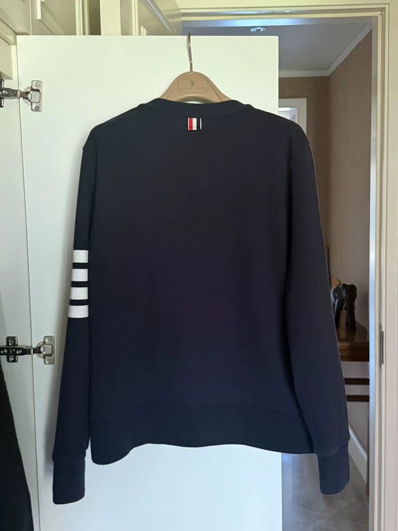 Thom Browne Thom Browne size1 Classic four stripe V neck cotton spring Size US S / EU 44-46 / 1 - 2 Thumbnail
