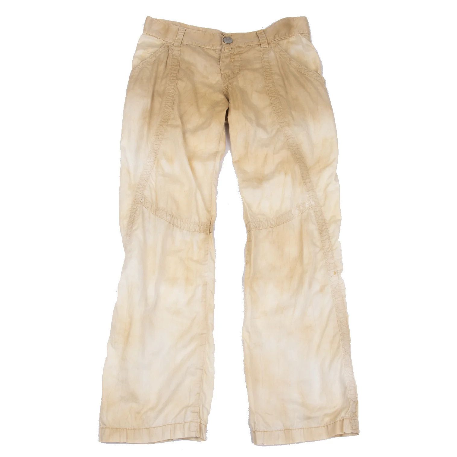 Jean Paul Gaultier Dusty Finish Chinch Back Cotton Pants Beige 48 Size US 32 / EU 48 - 1 Thumbnail