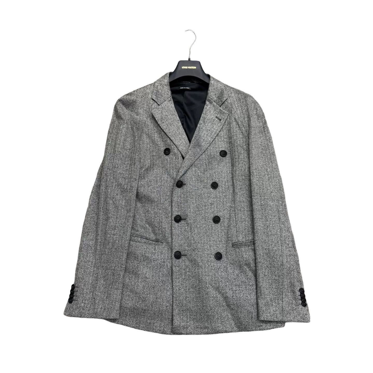 Giorgio Armani Giorgio Armani Herringbone Double Breasted Blazer 40R Size 40R - 1 Thumbnail