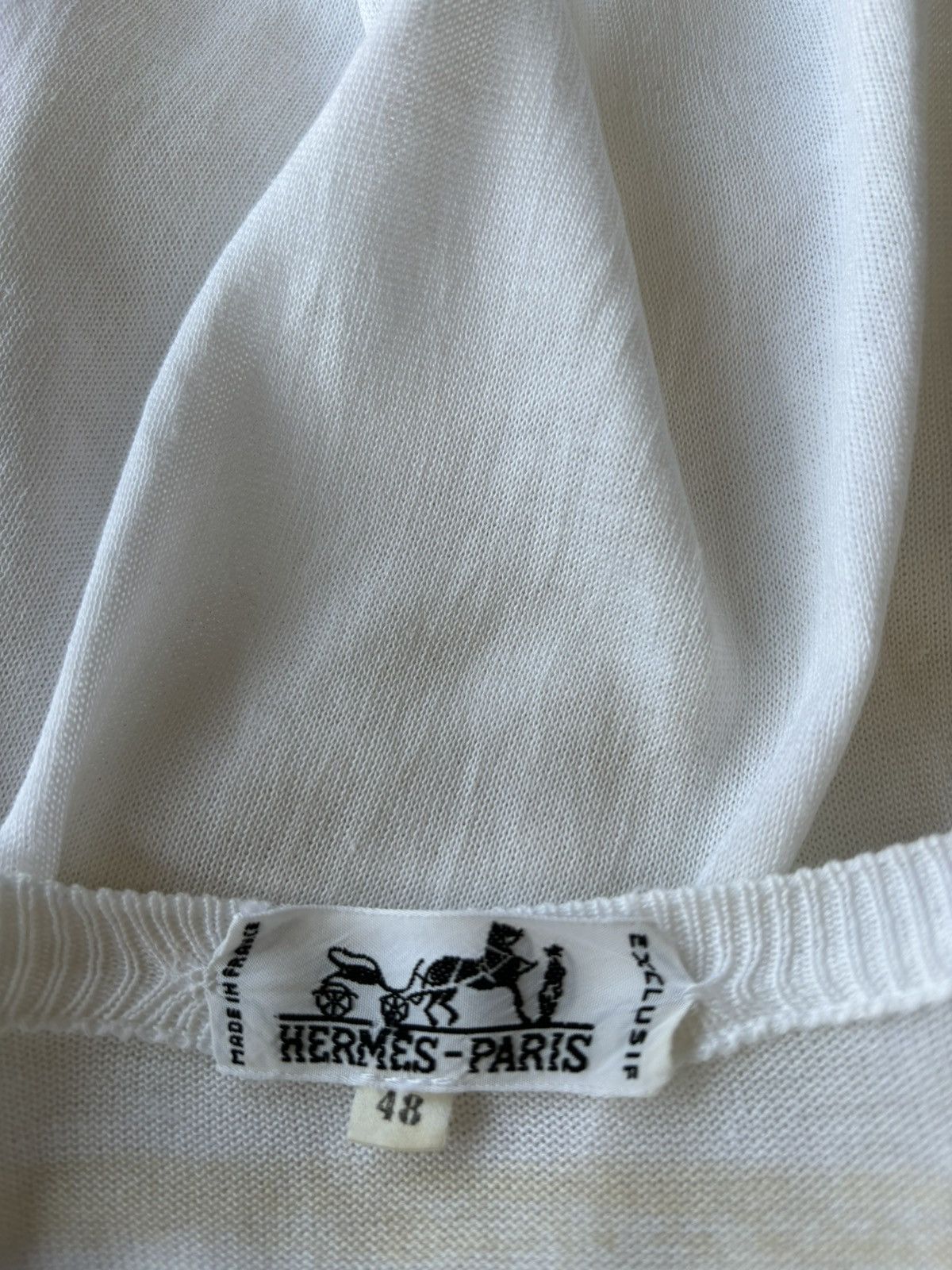 Hermes Vintage 70’s Hermes Small Logo Plain Tshirt Size US M / EU 48-50 / 2 - 9 Thumbnail