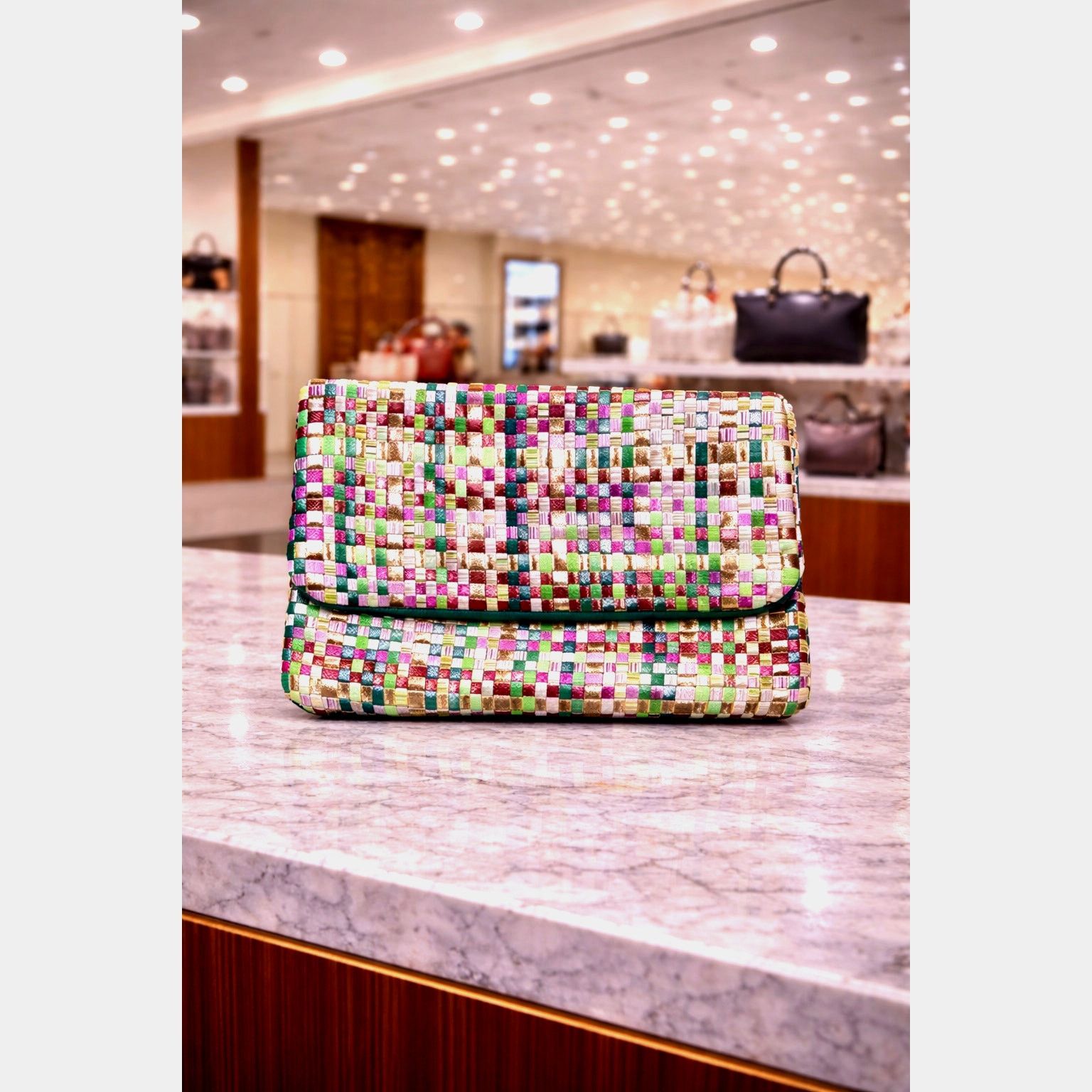 Other Deux Lux Woven Metallic Clutch Magnetic Closure Multi Size ONE SIZE - 1 Thumbnail