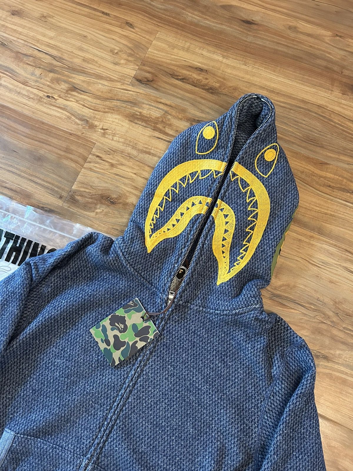 Bape NEW Bape Indigo Shark Full Zip Hoodie Size US M / EU 48-50 / 2 - 3 Thumbnail