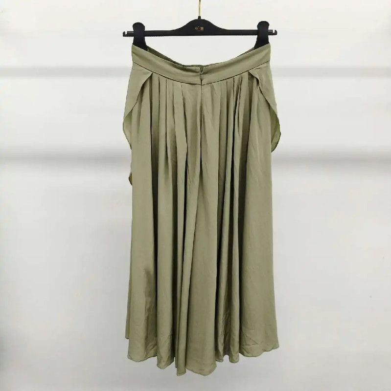 Balmain Balmain Light Green Pleated Women's Skirt 0089 Size 28" / US 6 / IT 42 - 1 Thumbnail