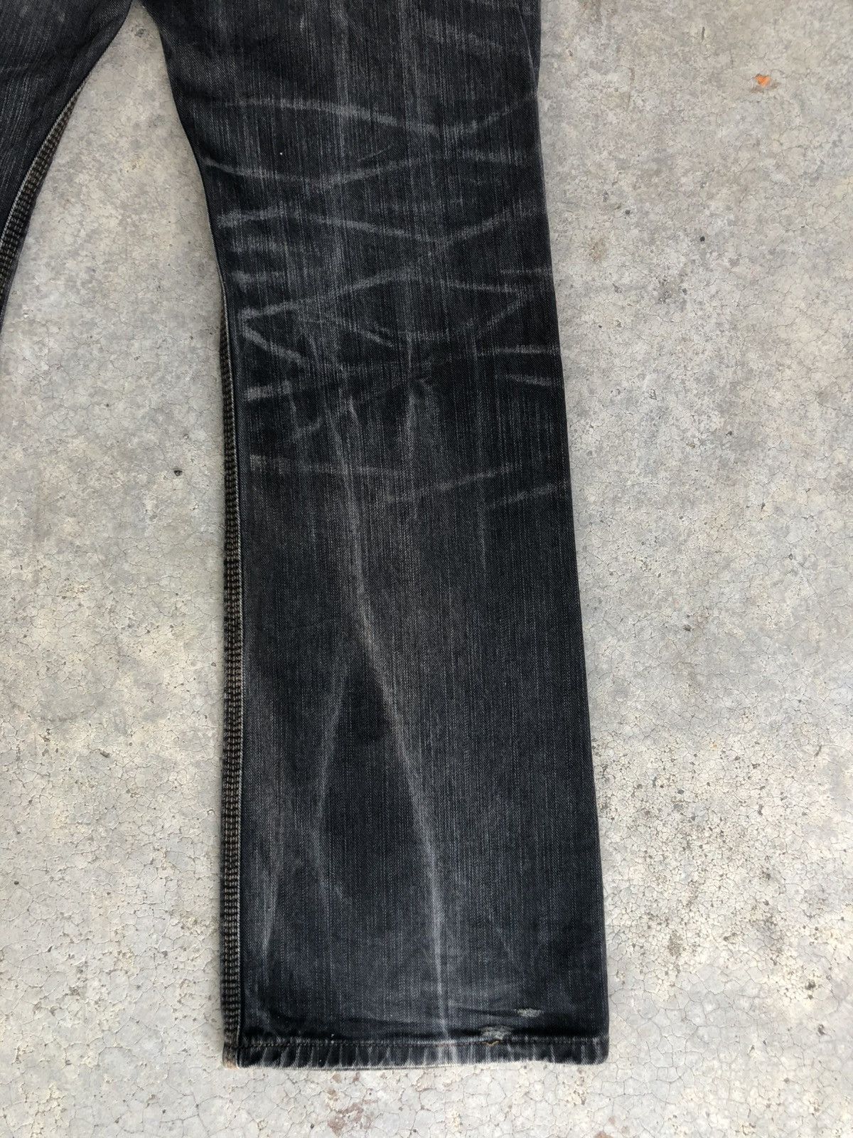 If Six Was Nine Japanese Edwin XV Flared Jeans Distressed Denim Size US 33 - 12 Thumbnail