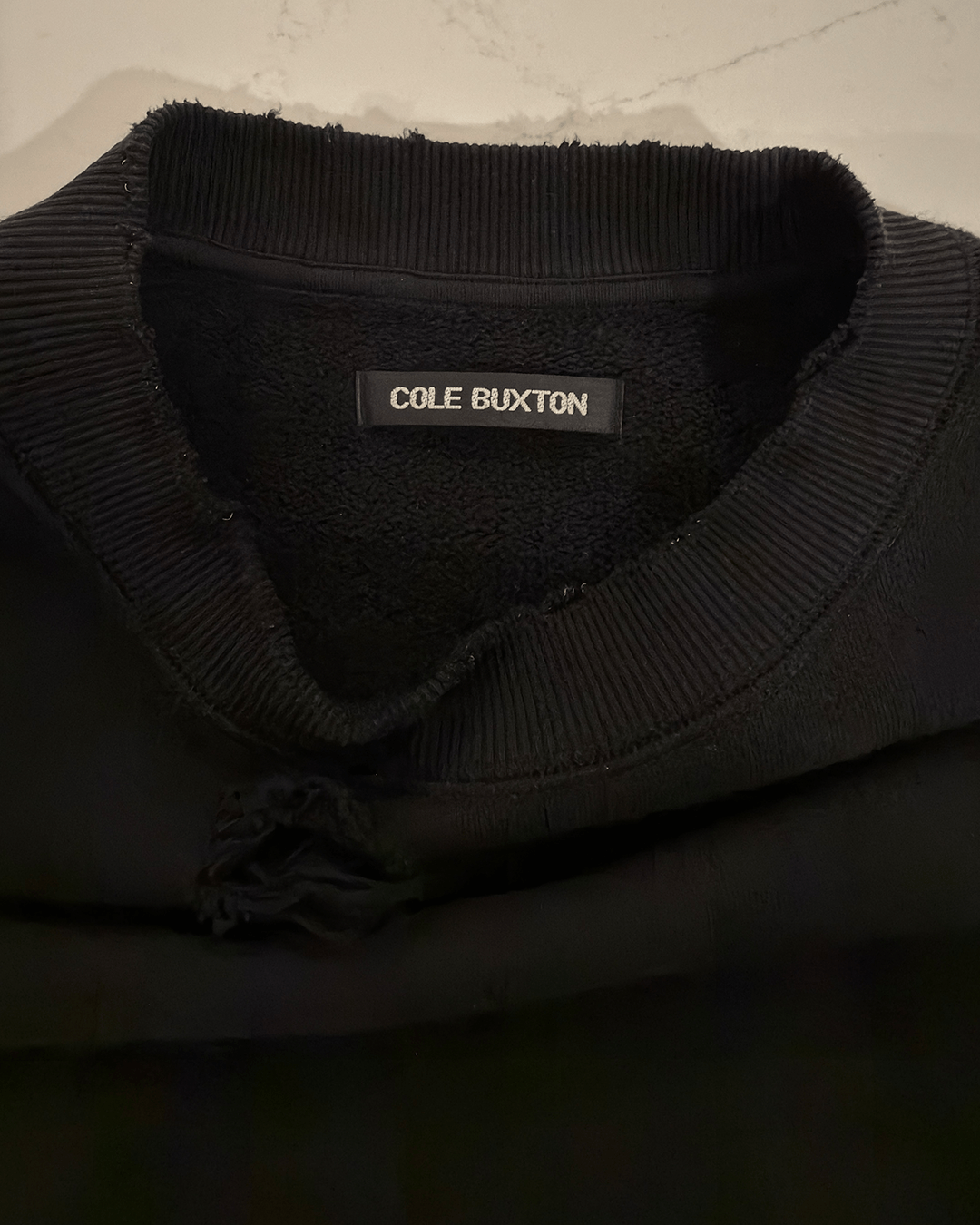 Cole Buxton Cole Buxton Distressed Sweatshirt Black Size US XL / EU 56 / 4 - 5 Thumbnail