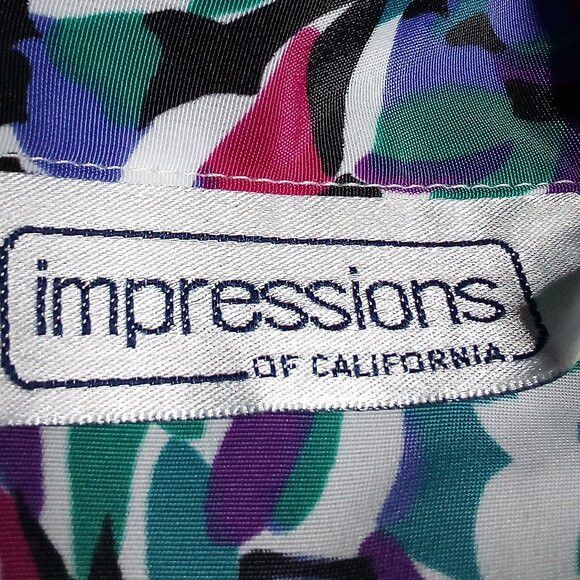 Other Vintage Impressions Geometric Polyester Disco Shirt Size L / US 10 / IT 46 - 5 Thumbnail