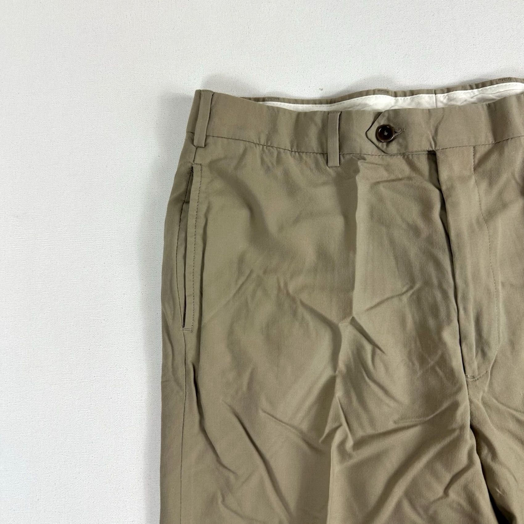 Brooks Brothers Brooks Brothers 346 Pants Men 37x32 Beige Wool Solid Pleated Dress Pants Straight Front Formal Premium Luxury Office Size US 37 - 5 Thumbnail