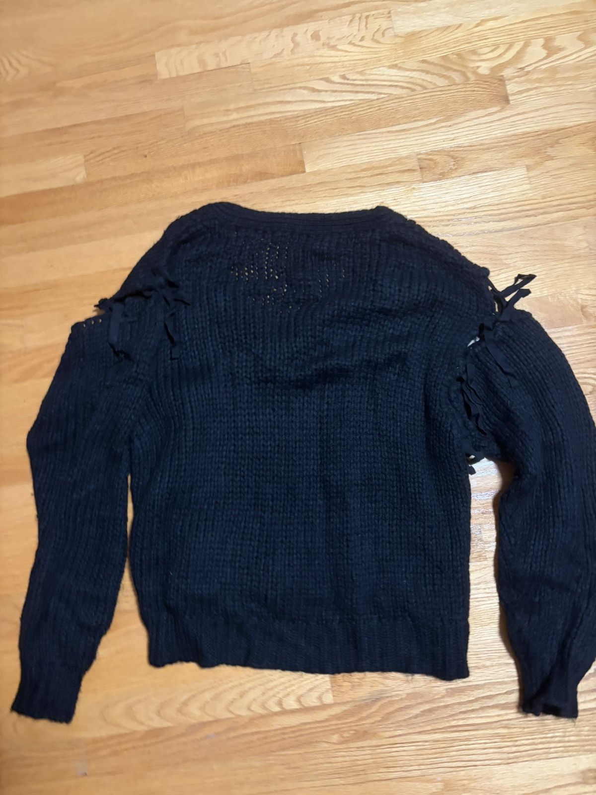 Ann Demeulemeester Black FW19 Runway Detachable Sleeves Oversized Alpaca Knit Size US S / EU 44-46 / 1 - 3 Thumbnail