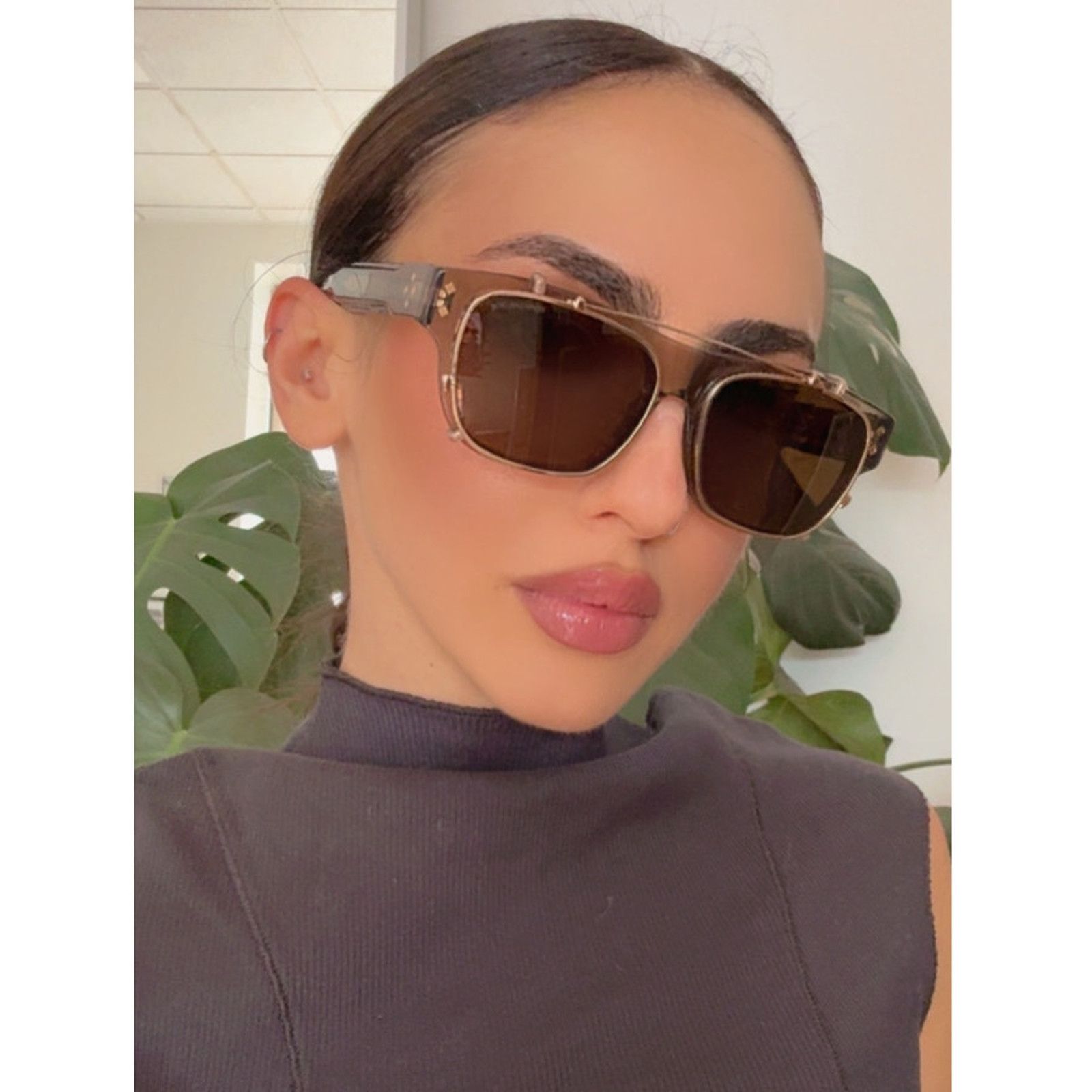 Dior NEW Dior CDDiamondO S10I Clip On Frames in Brown $720 Size ONE SIZE - 6 Thumbnail