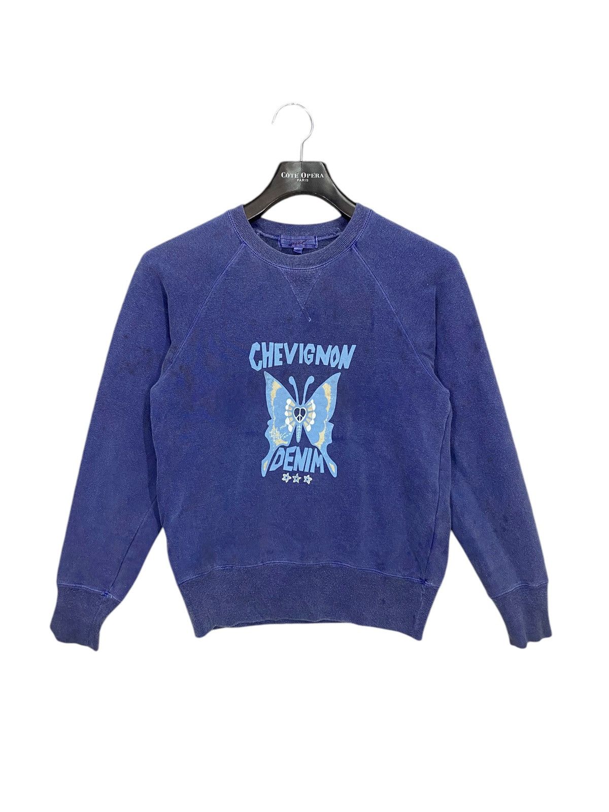 Chevignon × Japanese Brand Japanase brand chevignon denim sweatshirt pullover crewneck Size S / US 4 / IT 40 - 1 Thumbnail