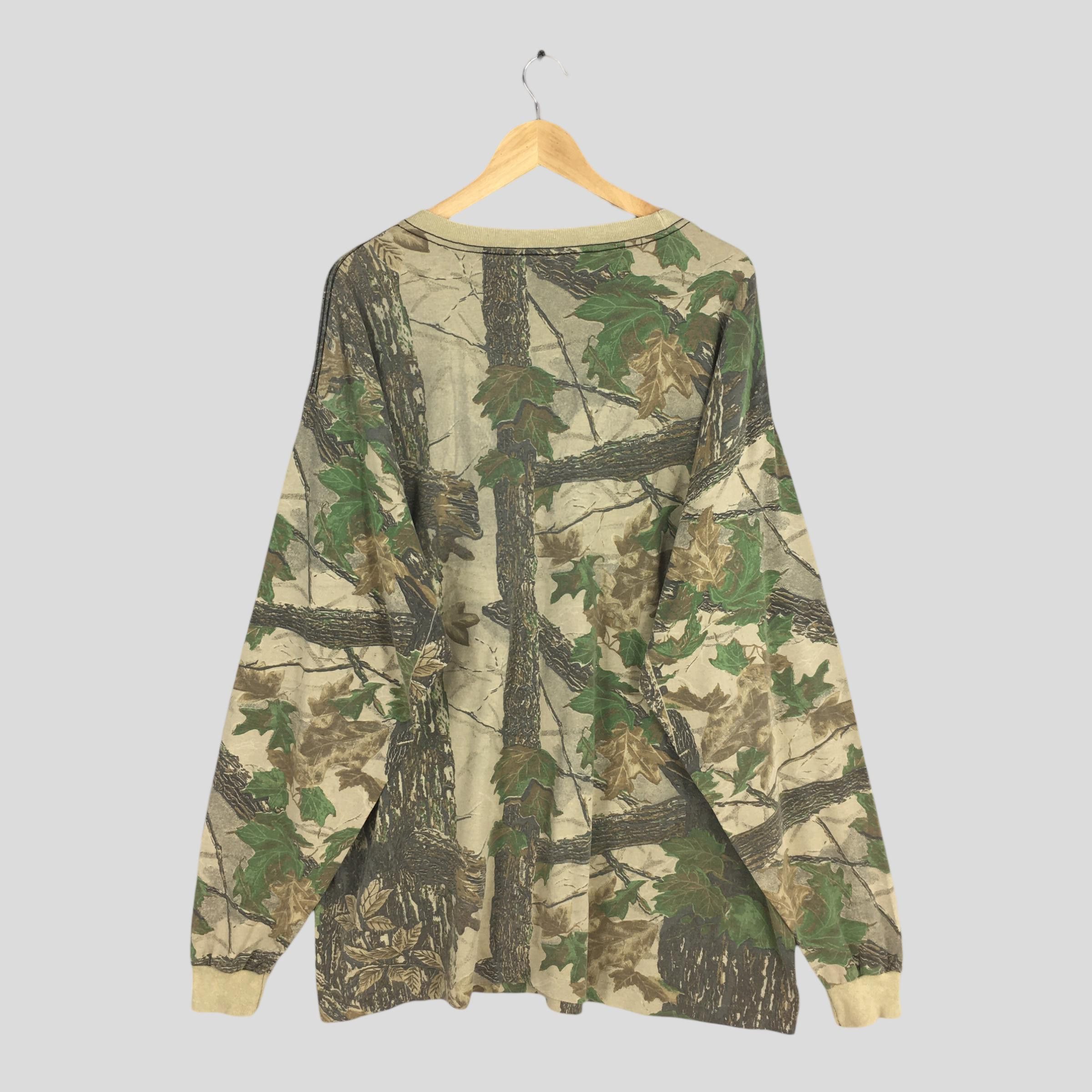 Mossy Oaks × Realtree × Vintage Vintage 90's Real Tree Camo Longsleeve T shirt 2XLarge Size US XXL / EU 58 / 5 - 6 Thumbnail