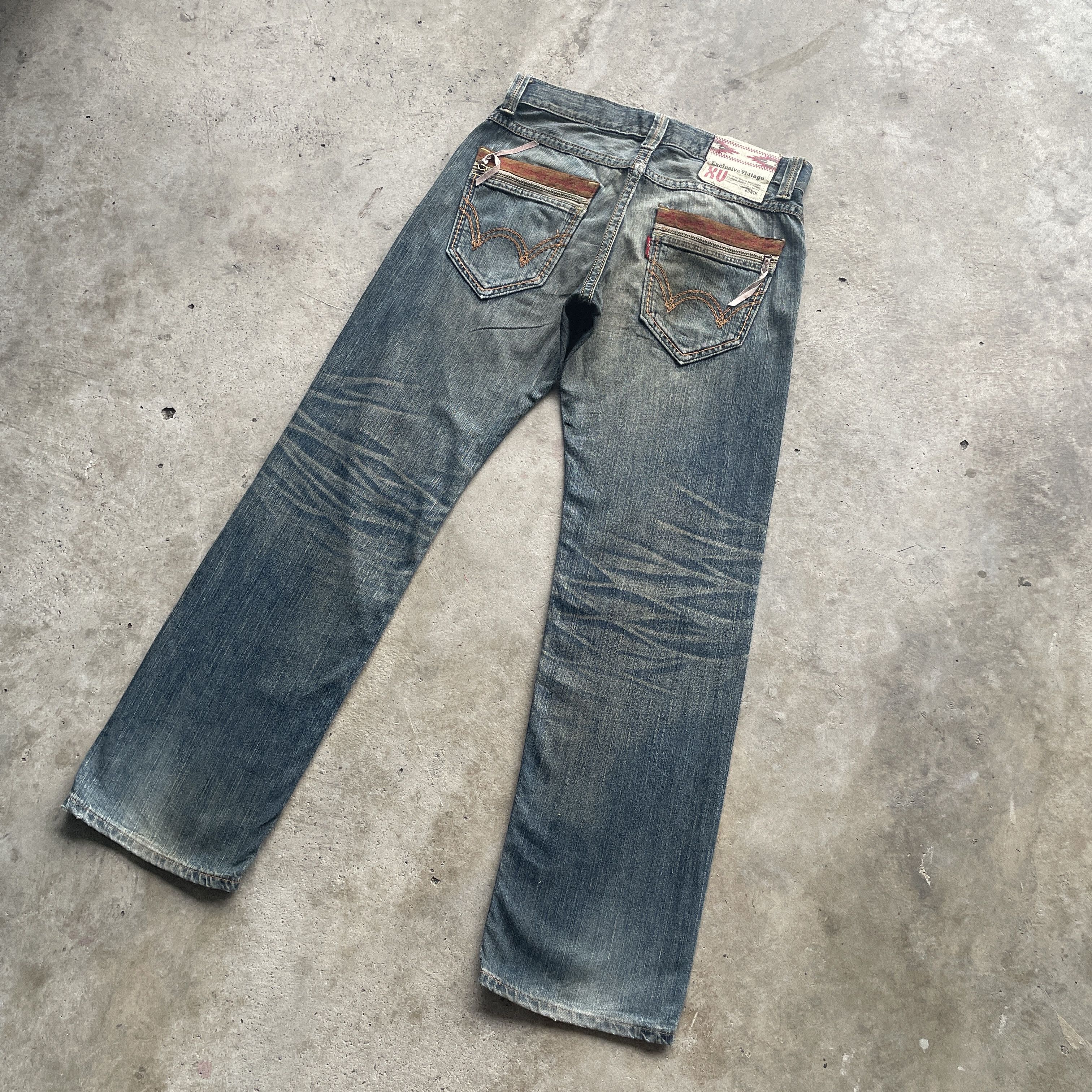 Edwin VINTAGE EDWIN XV RUSTY DISTRESSED DENIM FADED PANTS JEAN W34 Size US 34 / EU 50 - 1 Thumbnail