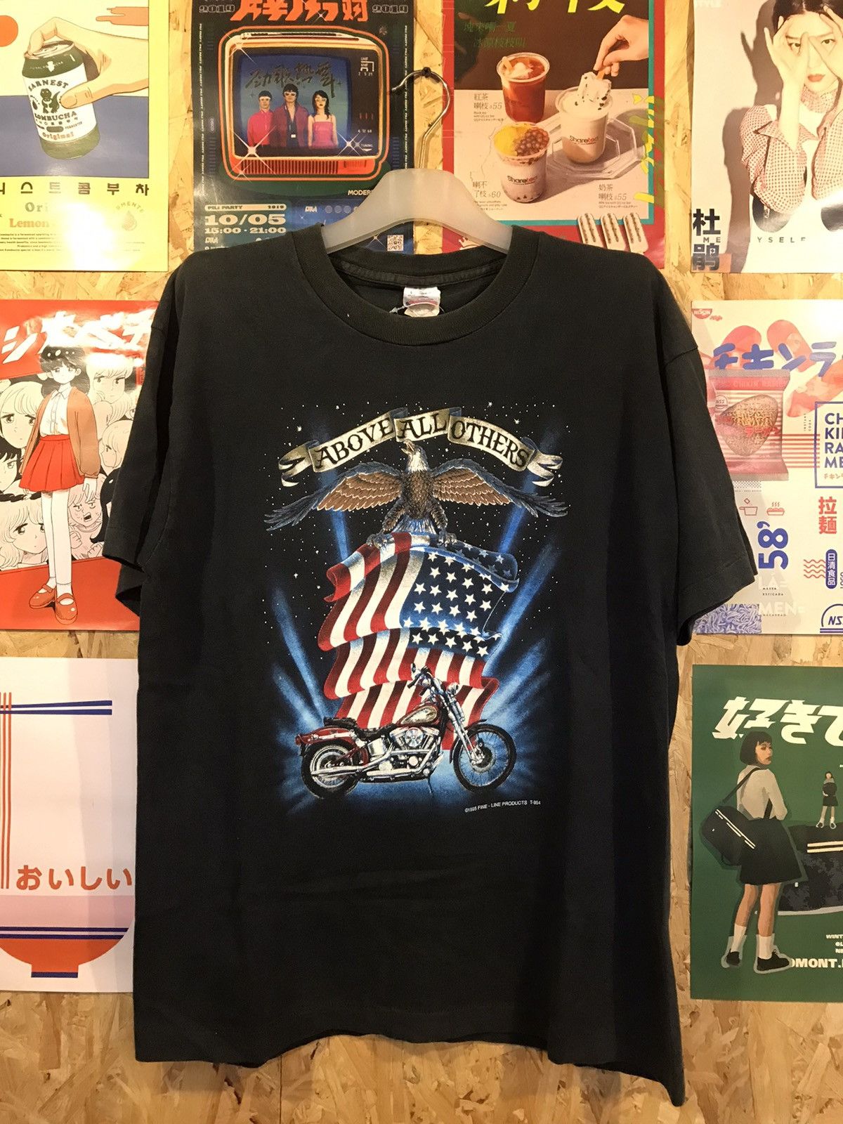 Harley Davidson × Vintage Vintage 90s Above All Others Tee Shirt Size US M / EU 48-50 / 2 - 2 Thumbnail