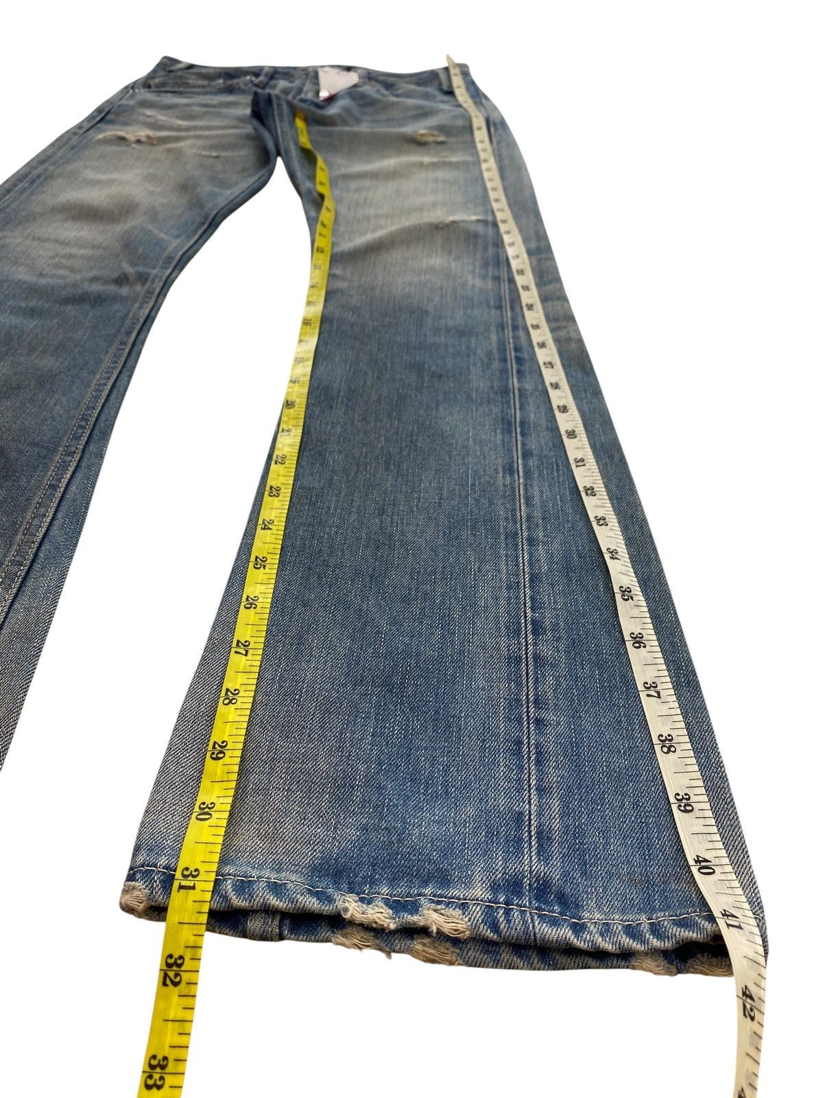 Mr. Olive Mr.Olive Distressed Acid Blue Wash Style Loose Jeans Size US 30 / EU 46 - 11 Thumbnail