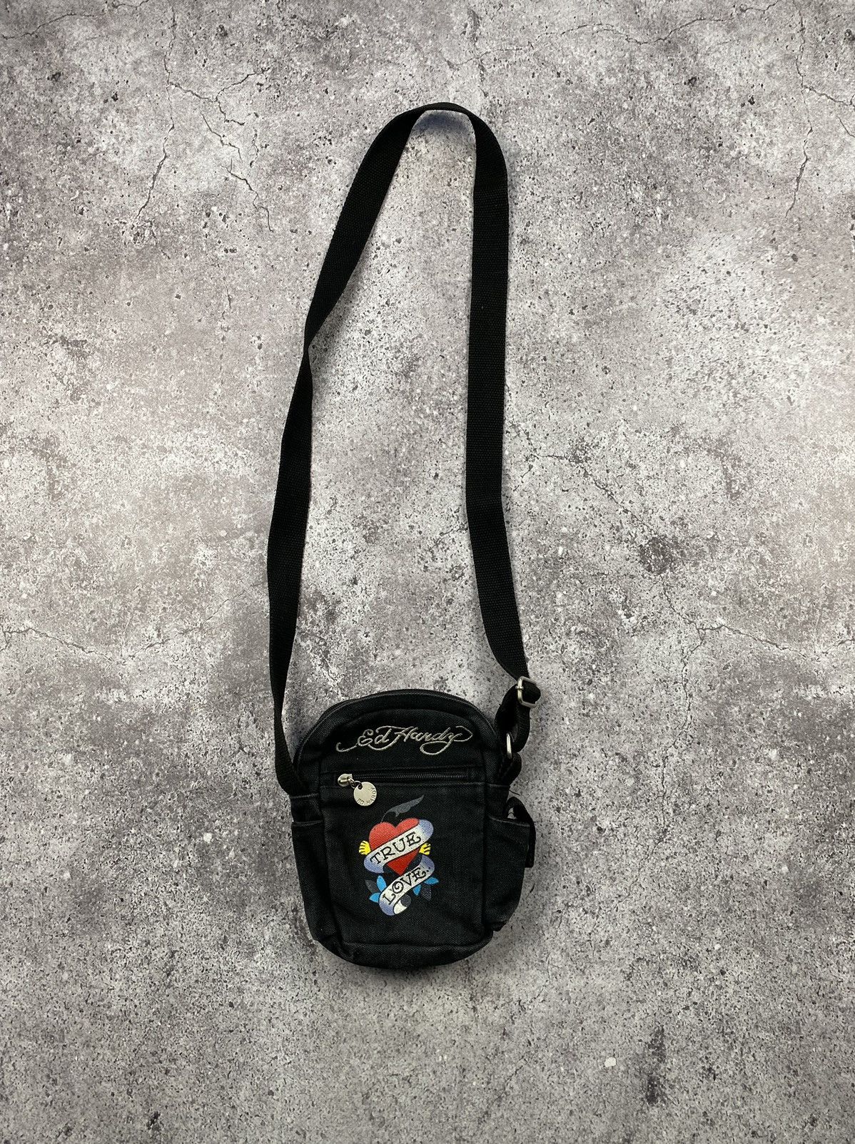 Ed Hardy × Japanese Brand × Vintage Vintage Ed Hardy by Christian Audigier Bag Messenger y2k Size ONE SIZE - 1 Thumbnail
