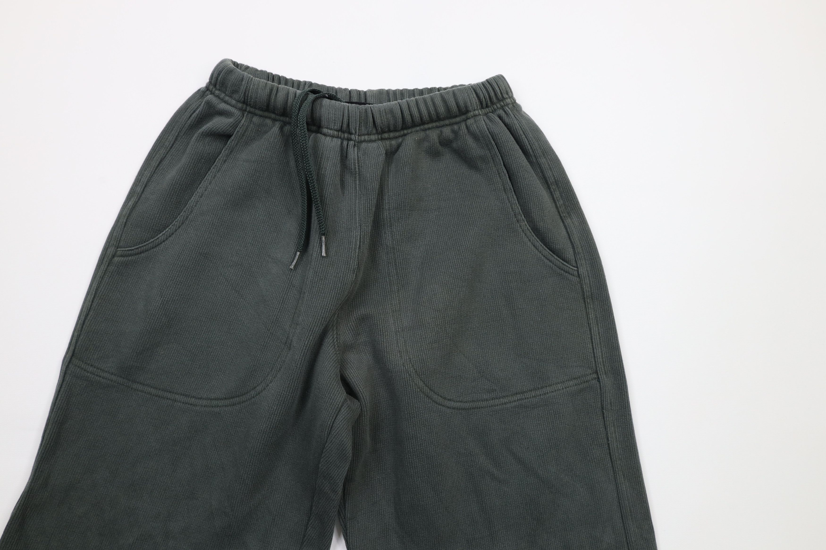Nike × Vintage Vintage Nike Mini Swoosh Flared Capris Sweatpants Green Size 22" - 2 Thumbnail