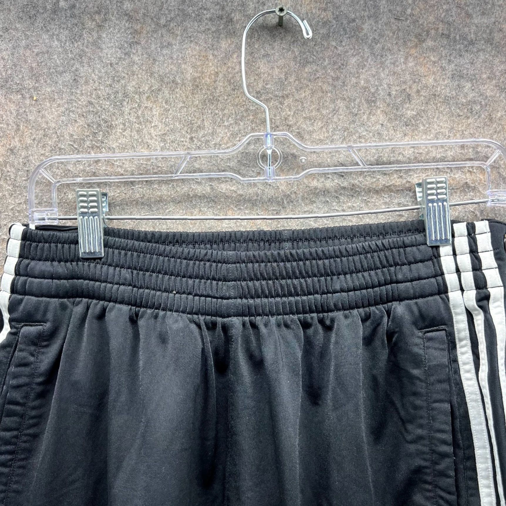 Adidas Vintage adidas Track Pants Mens Small Black Tearaway Snap 3-Stripes Tricot Pants Mens Small Black Tearaway Track Pants adidas Originals Size US 29 - 5 Thumbnail
