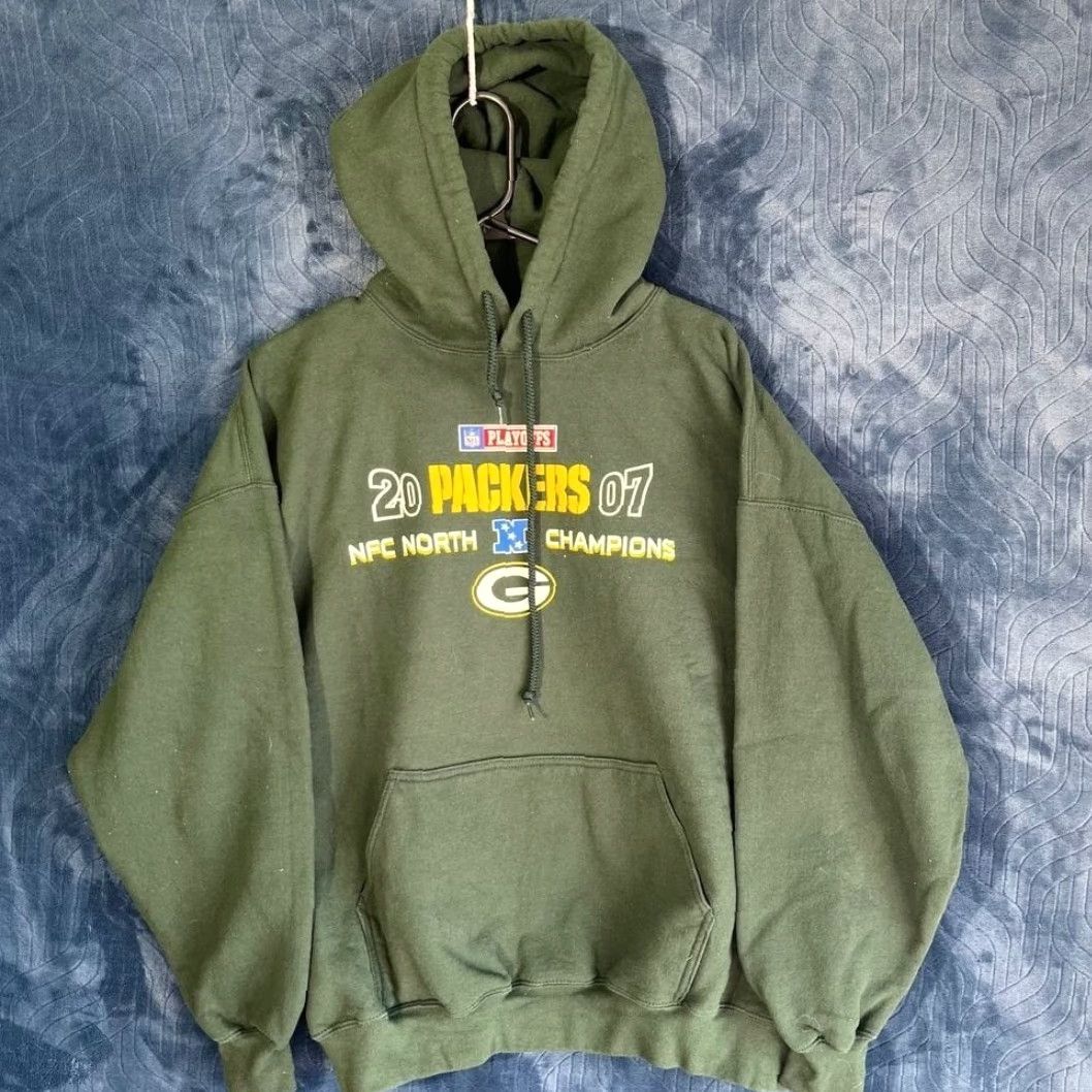 NFL VINTAGE GREEN BAY PACKERS Green Sweater NFL Mens XL Y2K Playoffs NFC North CHAMPIONS Size US XL / EU 56 / 4 - 2 Thumbnail