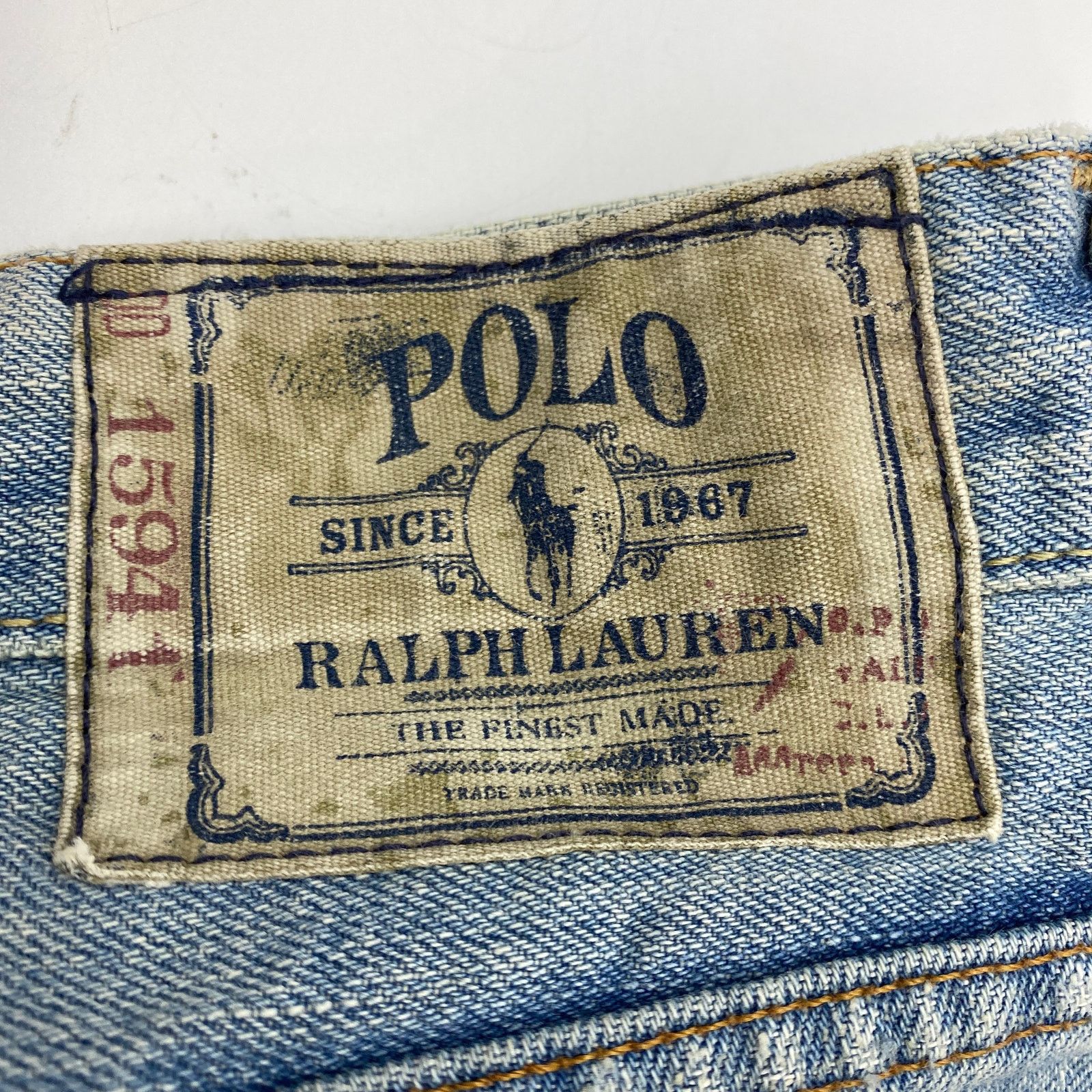 Polo Ralph Lauren × Vintage Polo Ralph Lauren Jeans Vintage Straight Leg Blue Light Wash Size US 34 / EU 50 - 7 Thumbnail
