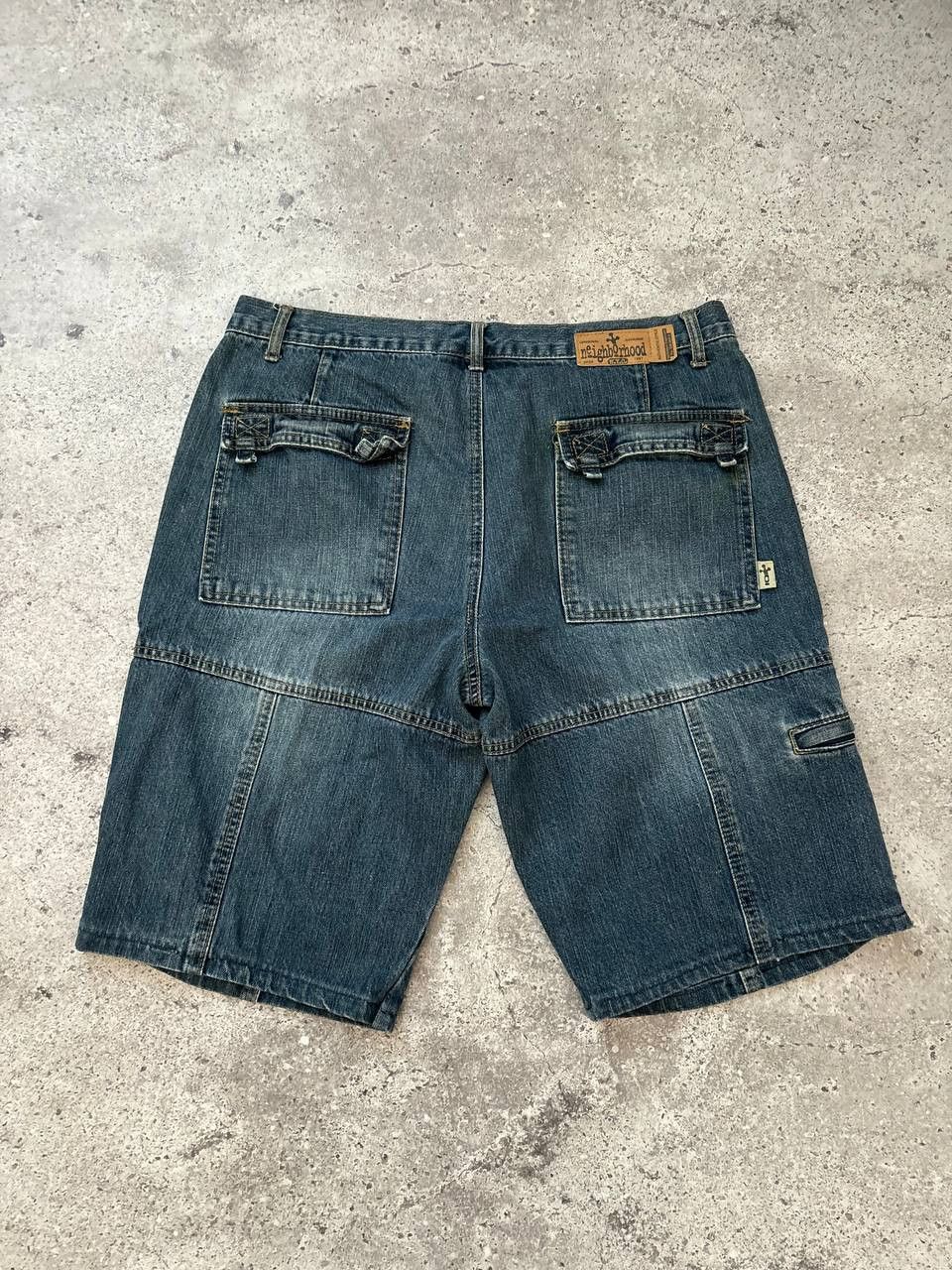 Japanese Brand × Neighborhood × Vintage Neighbourhood Vintage NYC Denim Faded Shorts Y2K Streetwear Size US 36 / EU 52 - 2 Thumbnail