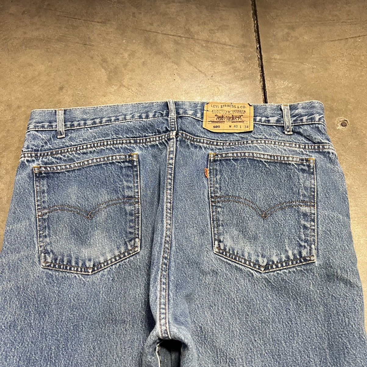 Levi's × Vintage Vintage 90s Levis 550 Orange Tab Denim Jeans Faded Western Size US 40 / EU 56 - 3 Thumbnail
