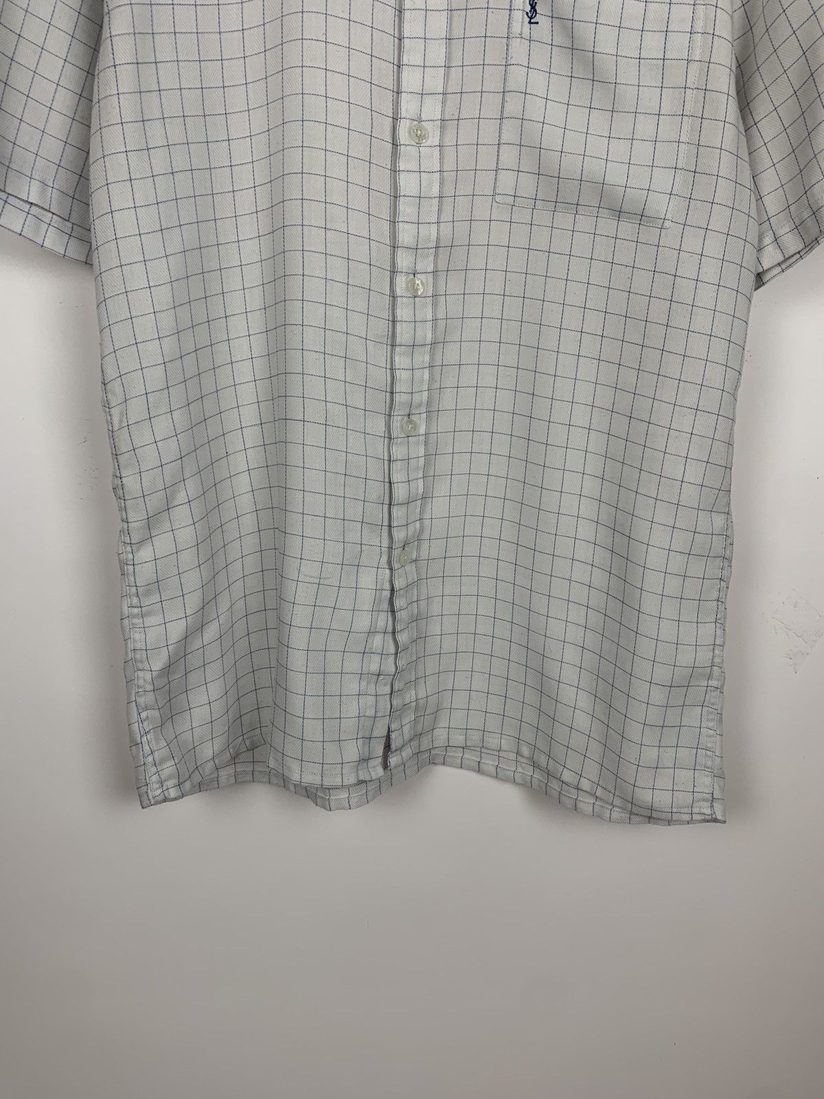 Yves Saint Laurent Vintage Yves Saint Laurent Plaid Shirt Short Sleeve 90’s Size US M / EU 48-50 / 2 - 3 Thumbnail