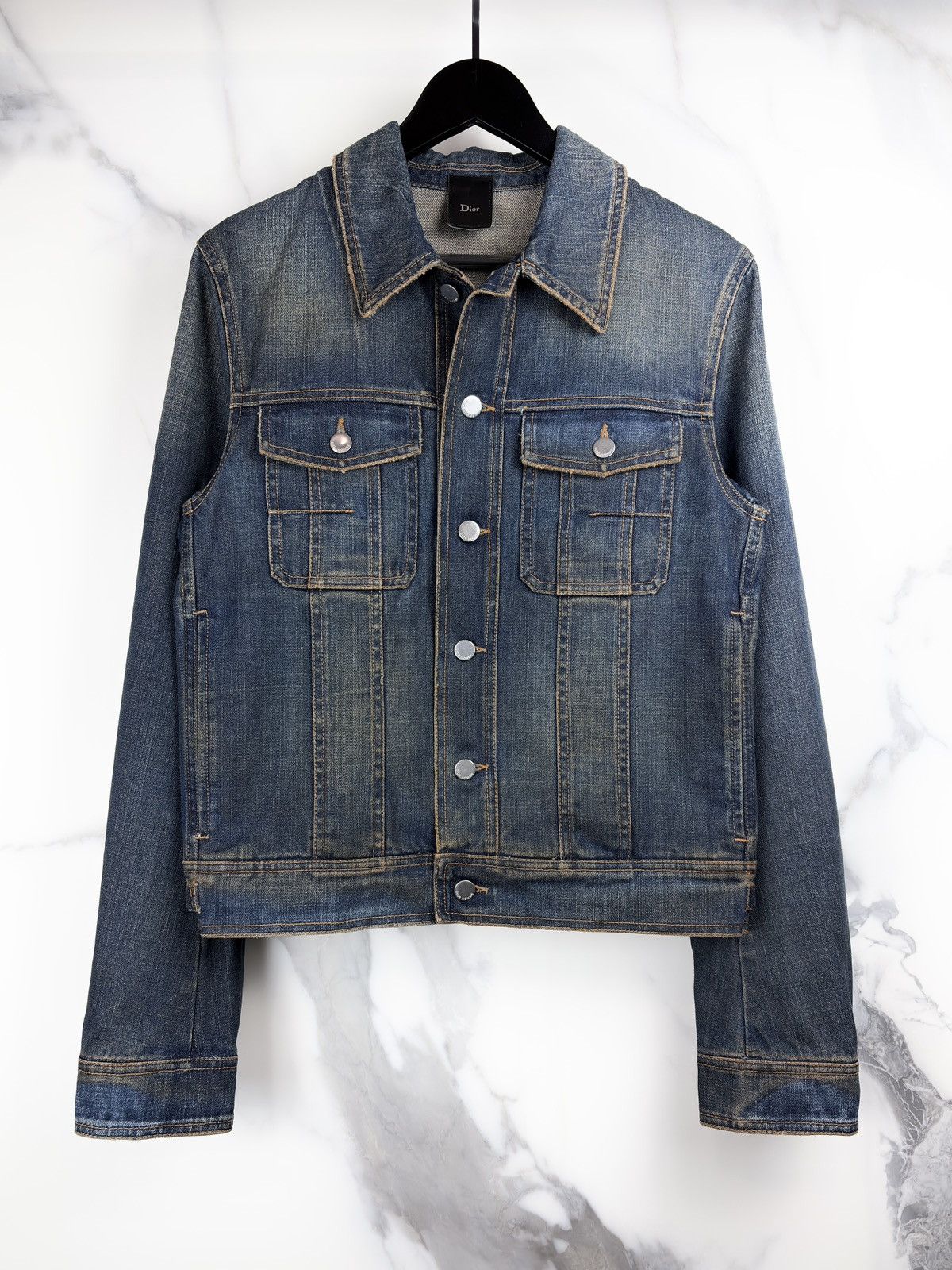 ジャケット・アウター dior homme zip up denim jacket 46 Dior Logo Zipped Denim Jacket in Blue for Men | Lyst