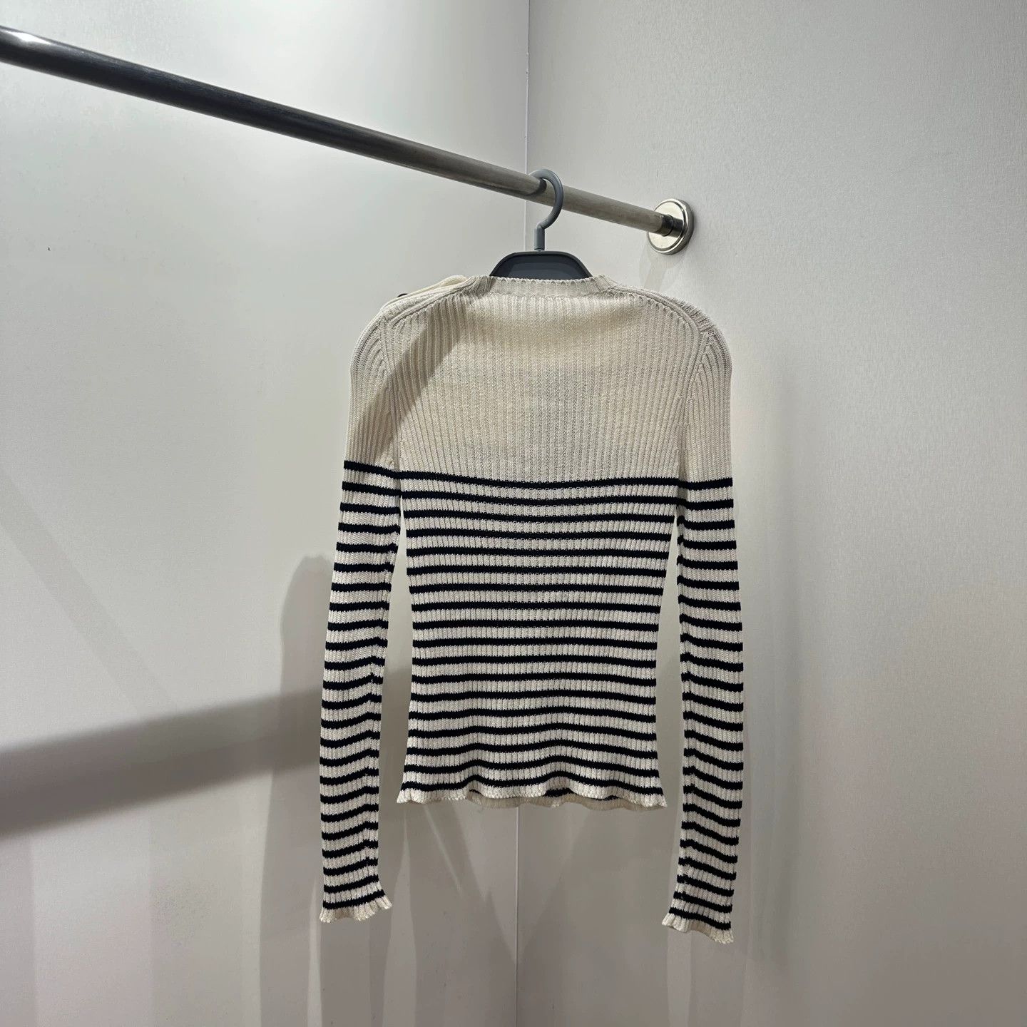 Christian Dior Monsieur Dior feb266 striped star shoulder buckle knit 38 Size S / US 4 / IT 40 - 2 Thumbnail