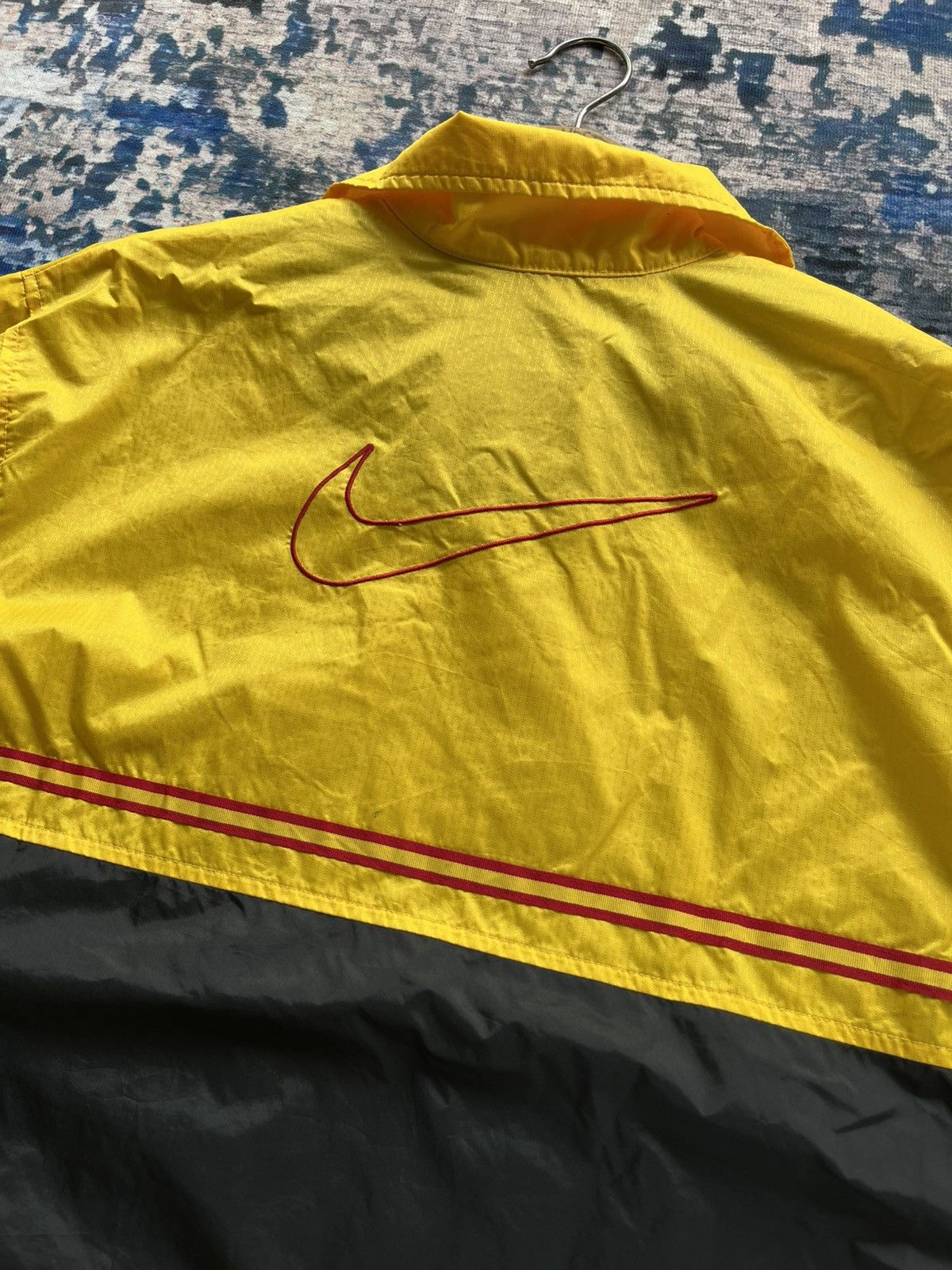 Nike × Vintage RARE Vintage Nike Yellow DHL Big Swoosh Zipper Jacket 90s Size US XL / EU 56 / 4 - 10 Thumbnail