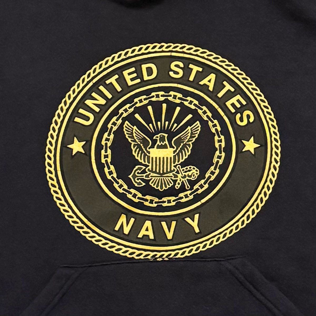 Vintage VINTAGE US NAVY SUN FADE HOODIE! Size US XL / EU 56 / 4 - 4 Thumbnail